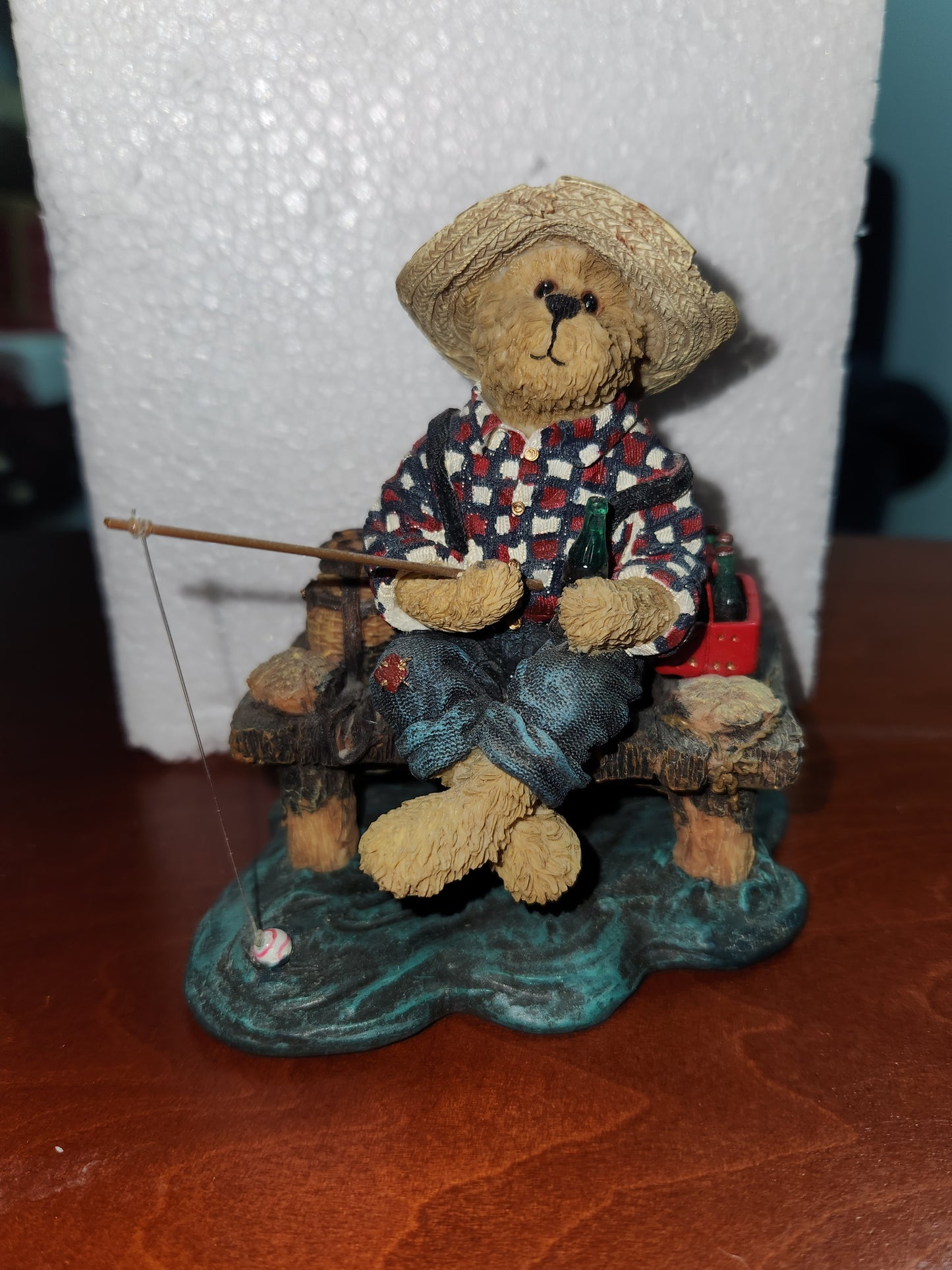Boyds Bear Coca-Cola Coke figurine exclusive to Cracker Barrel Jimmie...favorite pastimes. Cc231b