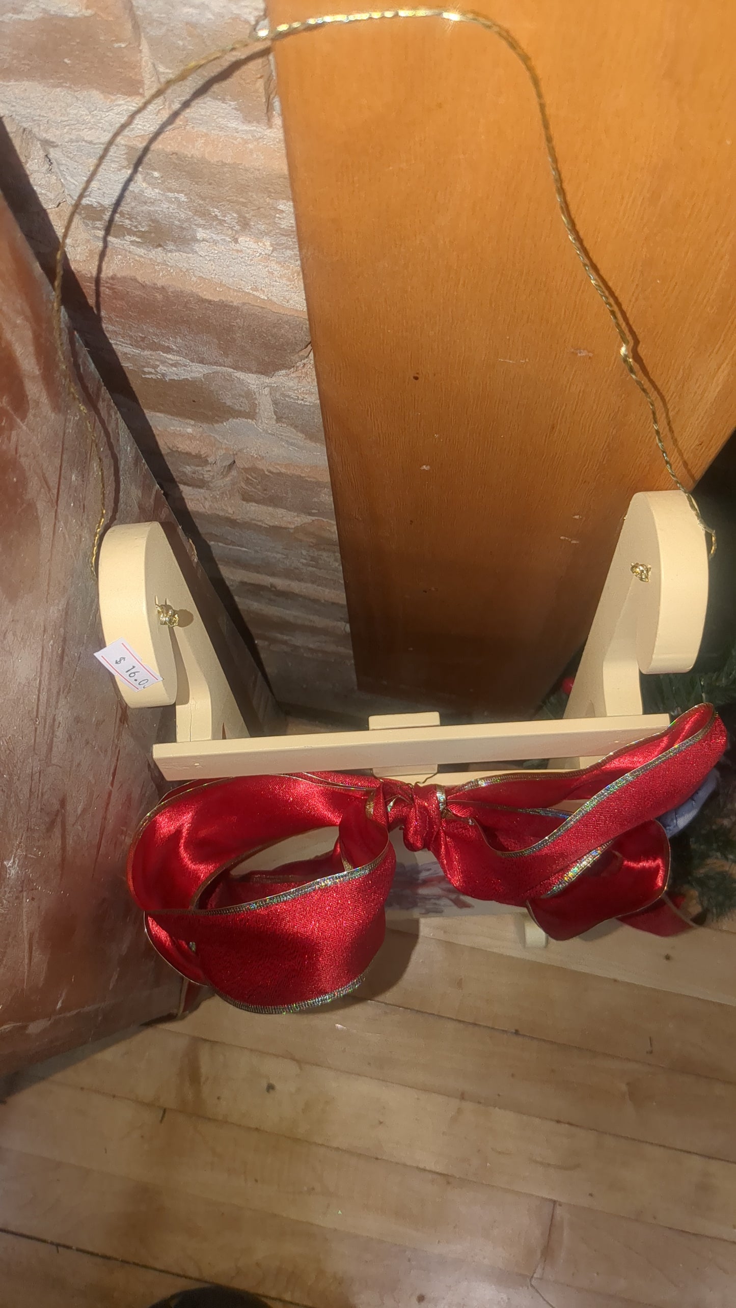 Yellow sled with Cardinals