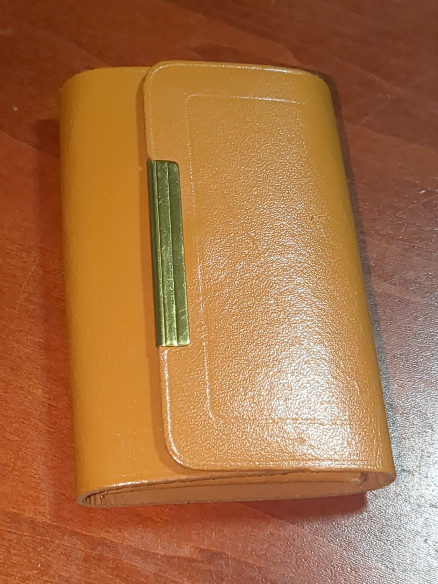 Vintage Amity brown cowhide genuine leather key wallet. New. Jh12