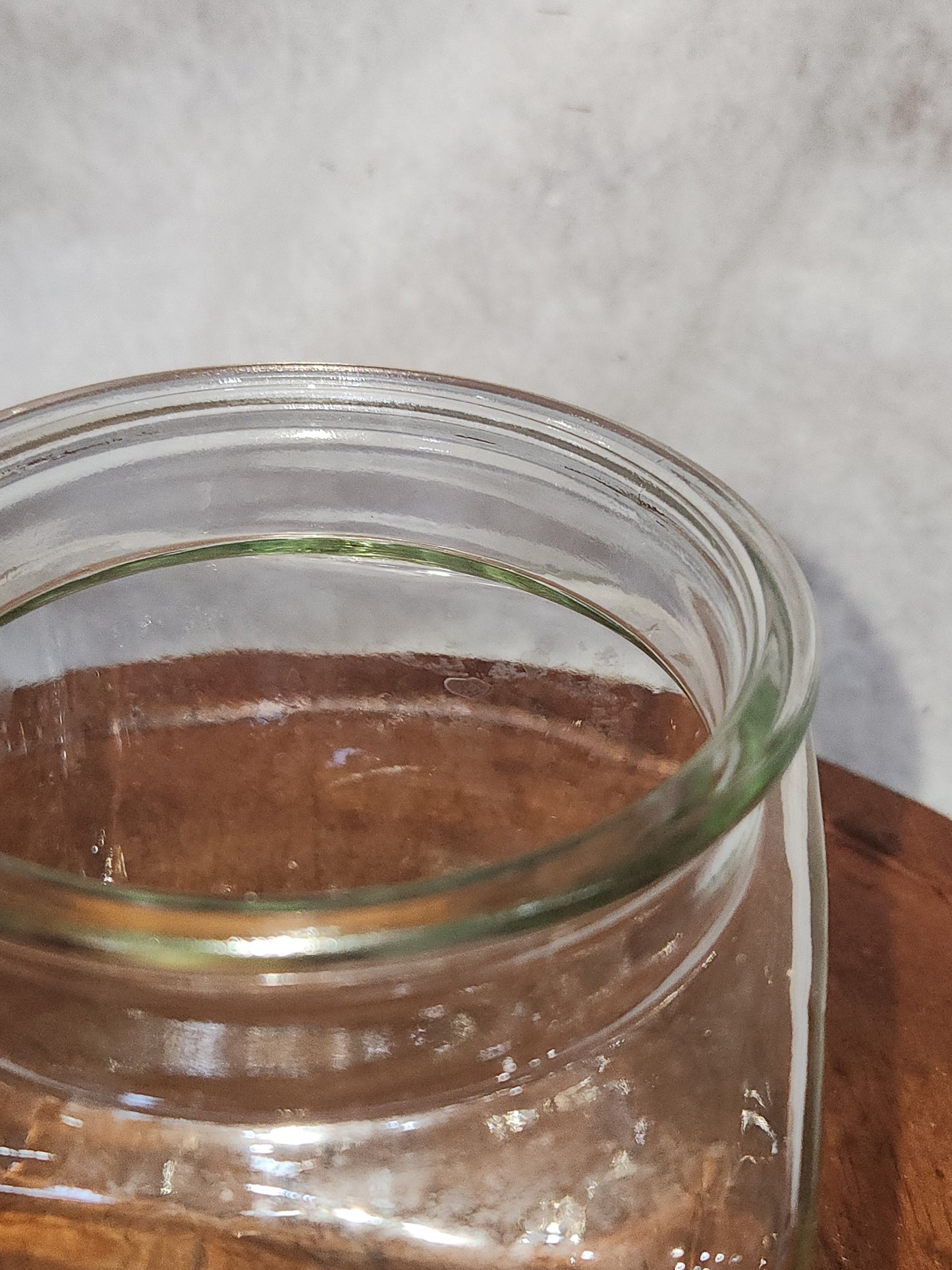 Vintage Clear Heavy Square Glass Canister Jar with Lid gl951