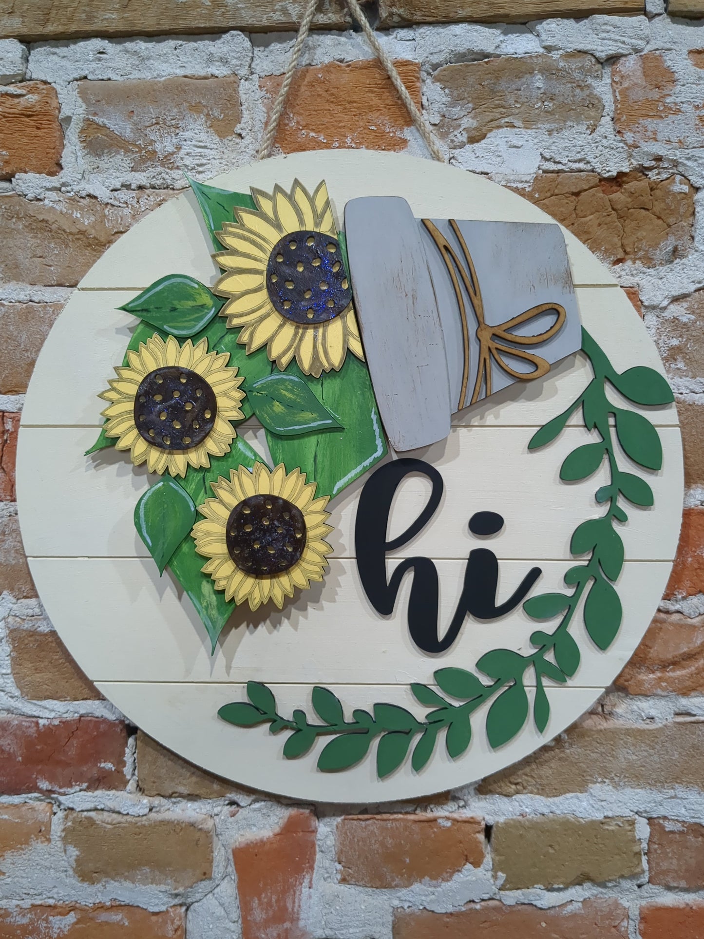 Cream, Pot spilling contents interchangeable door sign