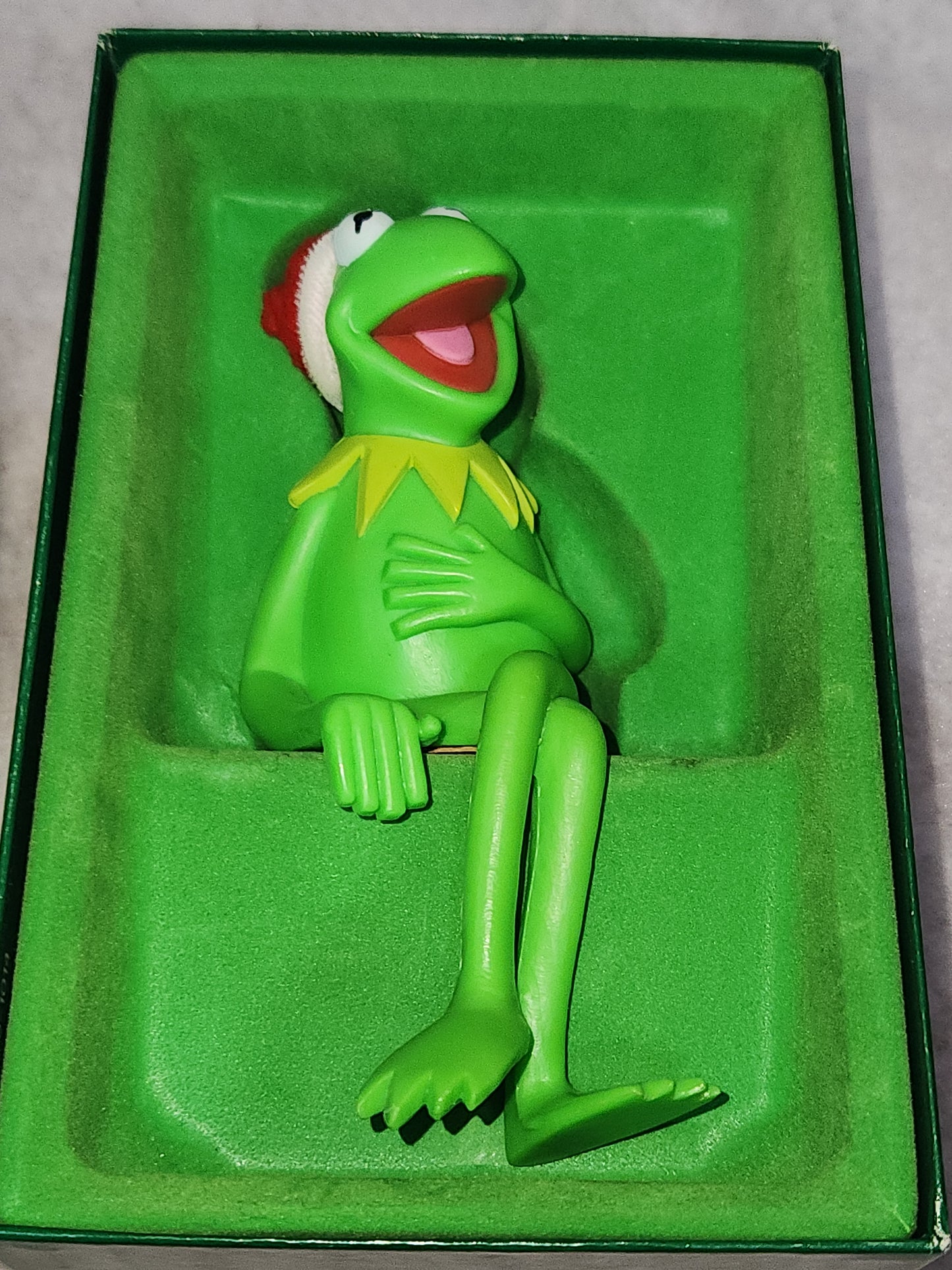 Vintage Hallmark Christmas Stocking Hanger Holder Kermit the Frog 1980 Muppets sh238