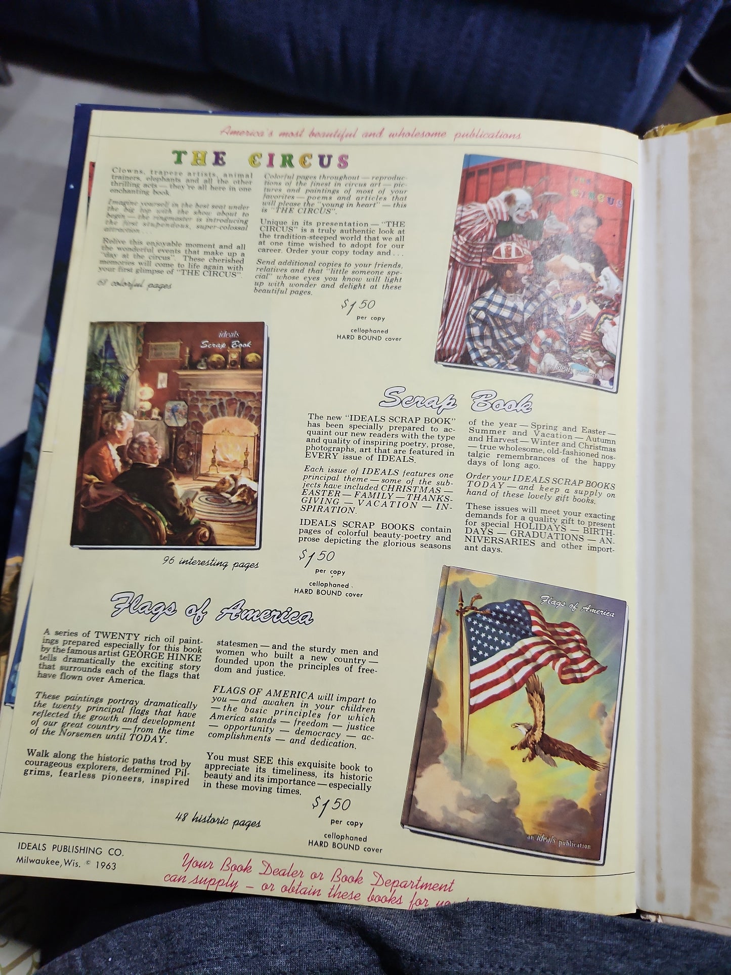 Vintage 1961 "Christmas Stories That Never Grow Old" Ideals Publishing book Van B Hooper b71