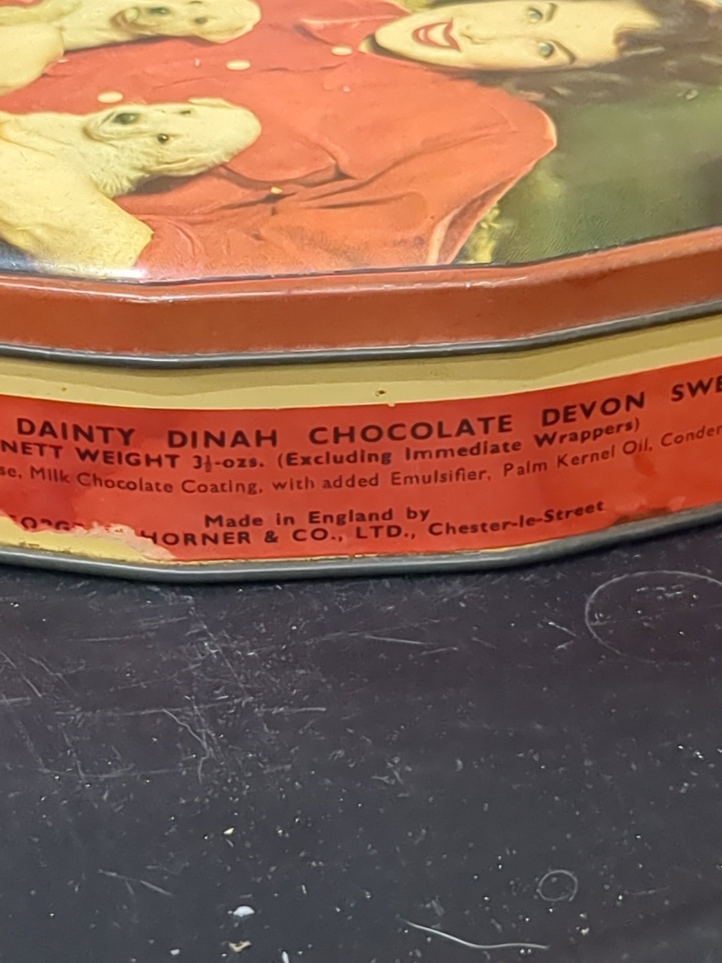Vintage George W Horner Dainty Dinah Chocolate Devon Sweets tin tin978
