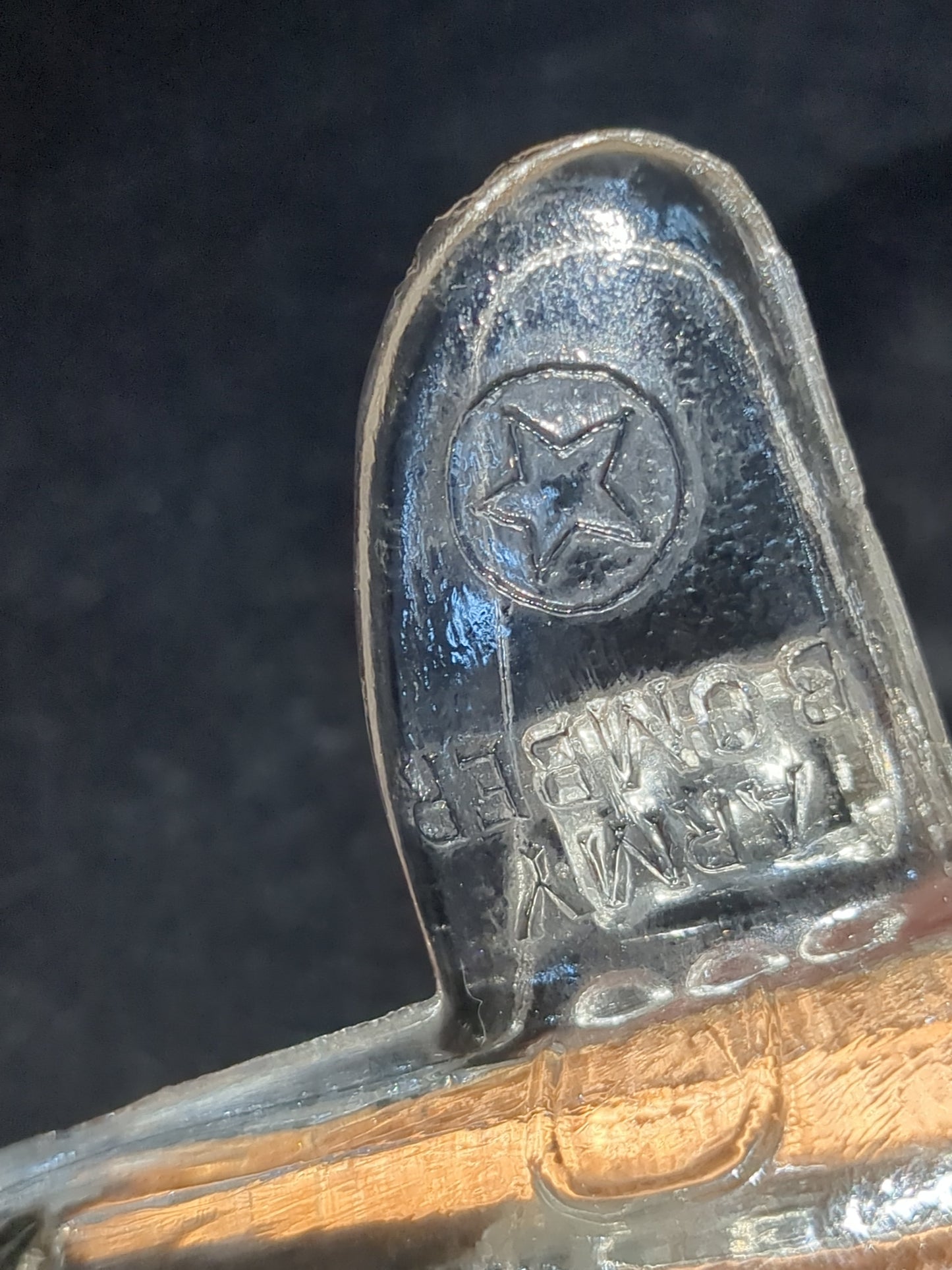 Vintage 1940s Jeanette Glass WWII  US Army Bomber glass candy container with original label Figural glass airplane candy gl123