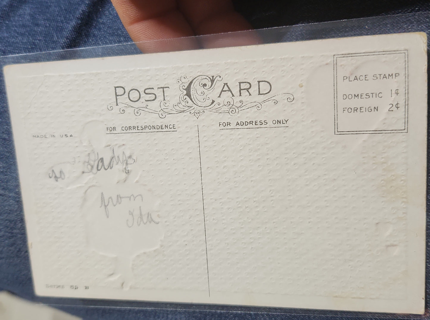 Antique Embossed Postcard 1900s If I were a charming princess you'd bow at my very feet. While I sang a thrilling song, You'd whisper Valentine Sweet