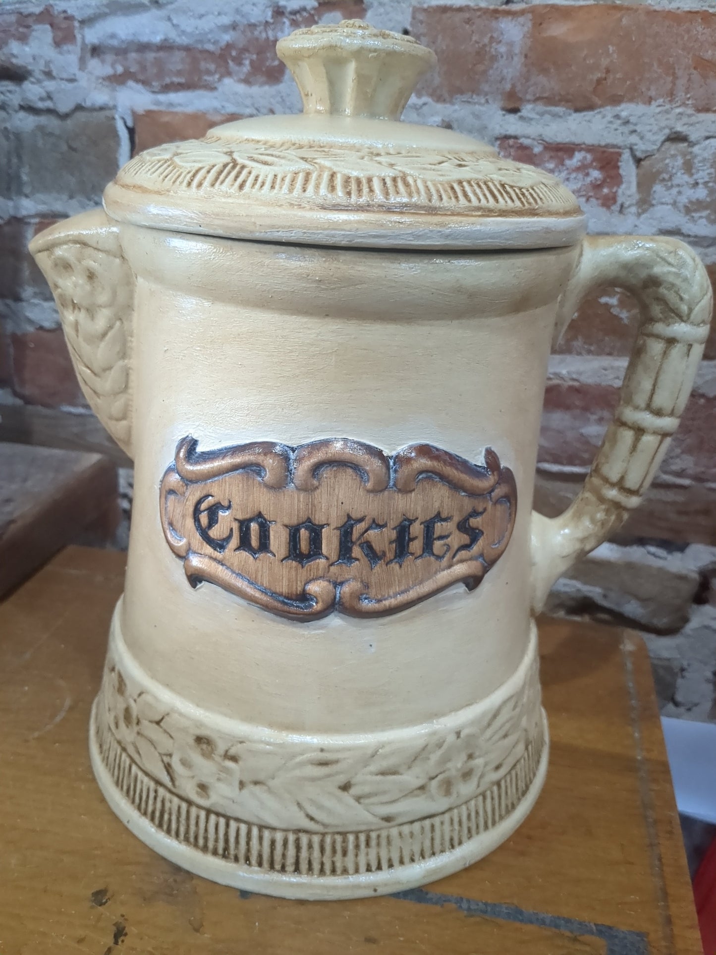 Upcycled Vintage Treasure Craft Teapot Cookie Jar German