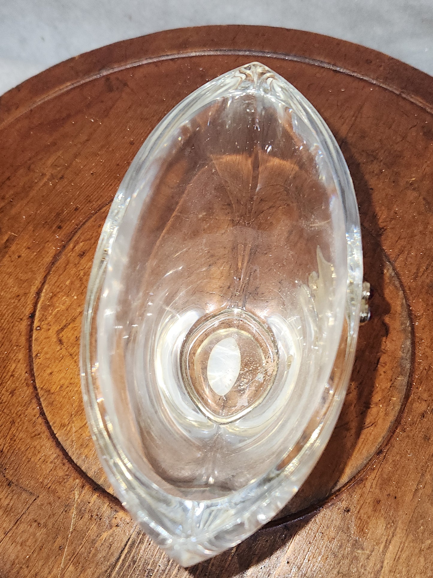 Fine Bohemian 24% Lead Crystal Vase with jeweled holly leaf and berries Czech Republic va3