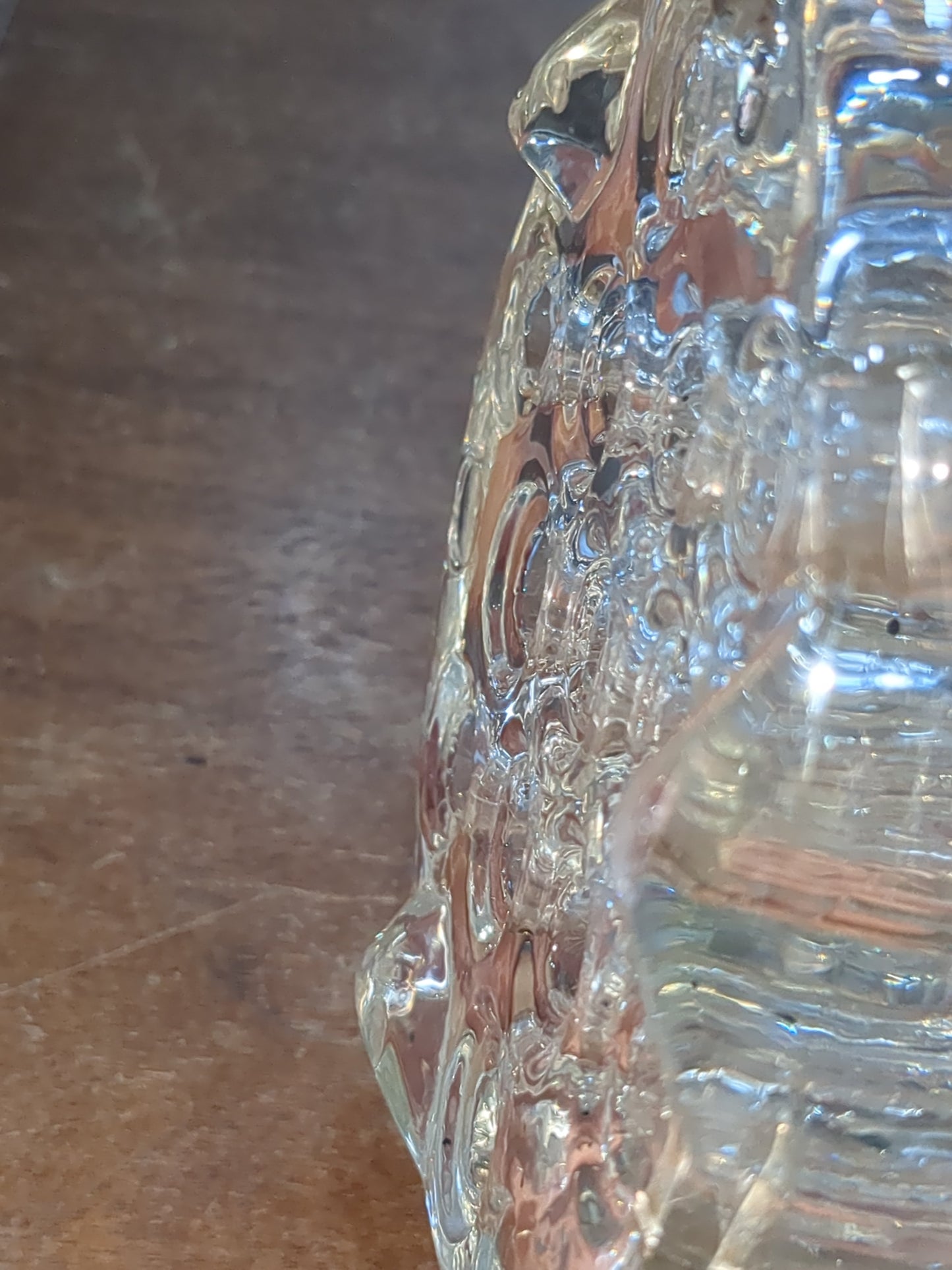 Vintage Clear Glass Flower Frog Planter 13 Holes 4"x1.25" g256