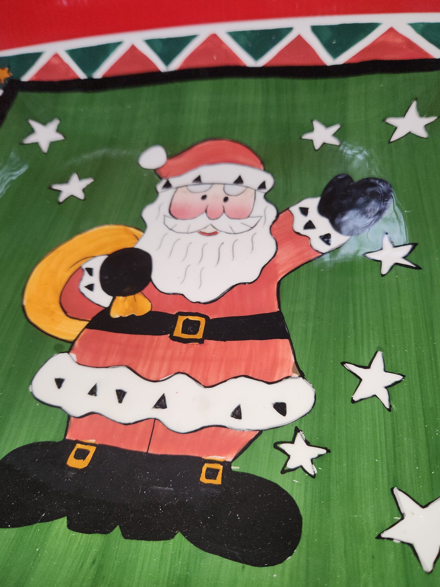 International Silver Company Square Santa Plate 10 1/4" pla99
