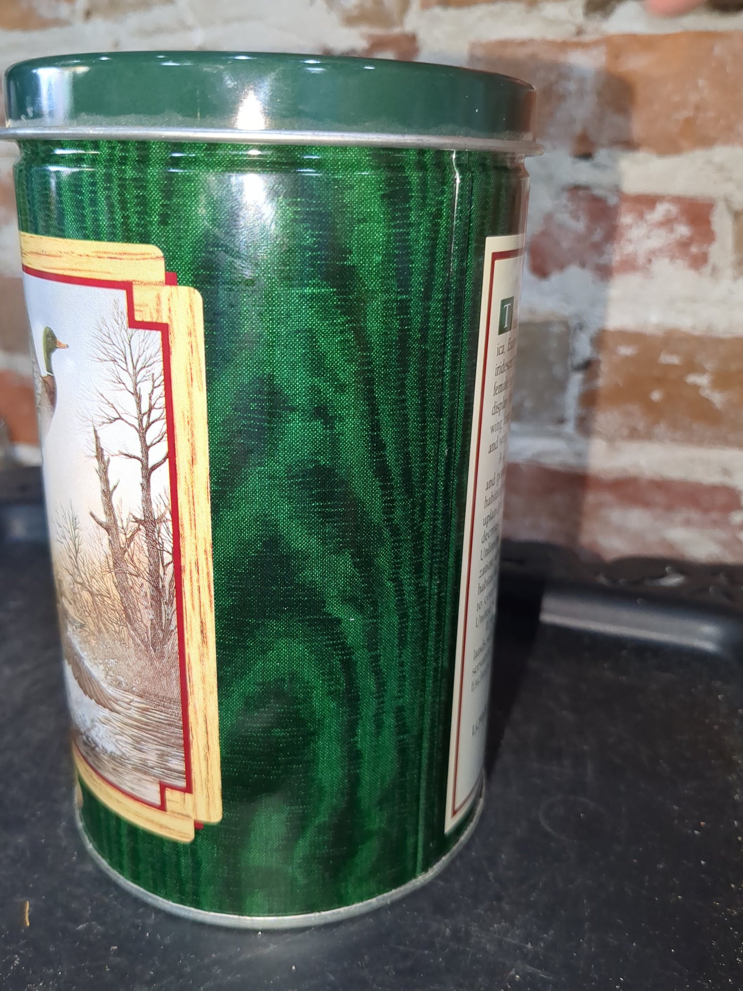 Vintage Collectible Lowrey's Ducks Unlimited Spooked Tin Container Exclusive First Edition 1990 tin889