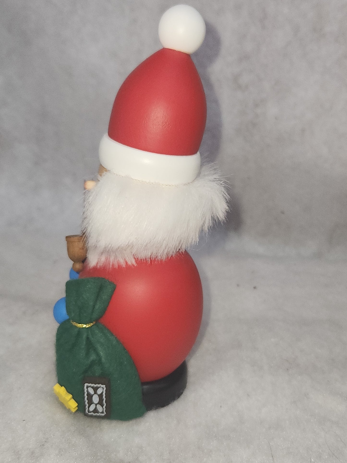 Vintage Erzgebirgische Volkskunst German Santa Smoker Wooden Incense Burner