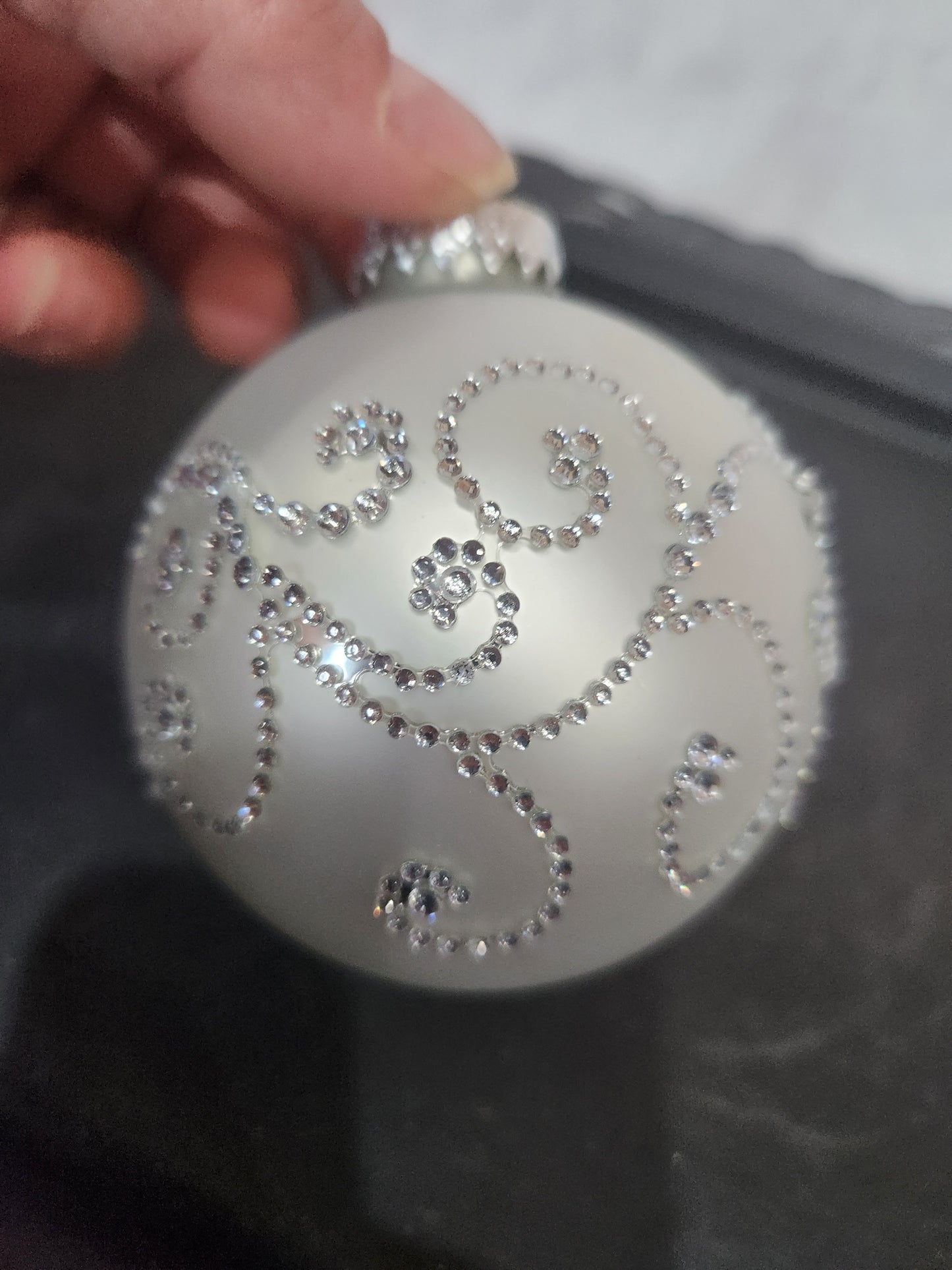 I love Santa Bling by Krebs glass Chrristmas ornament