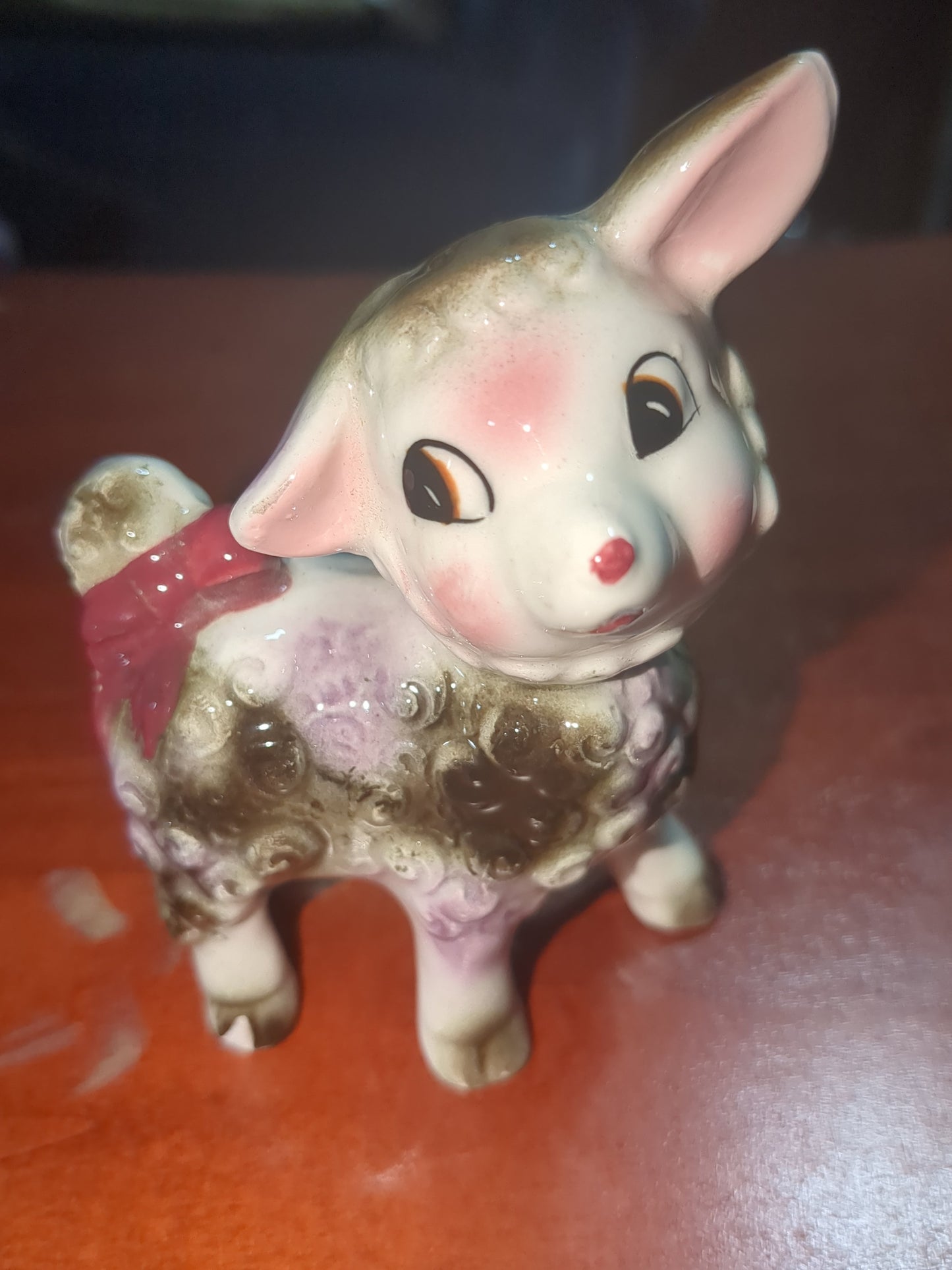 Hand painted porcelain Sheep lamb made in Japan fig2