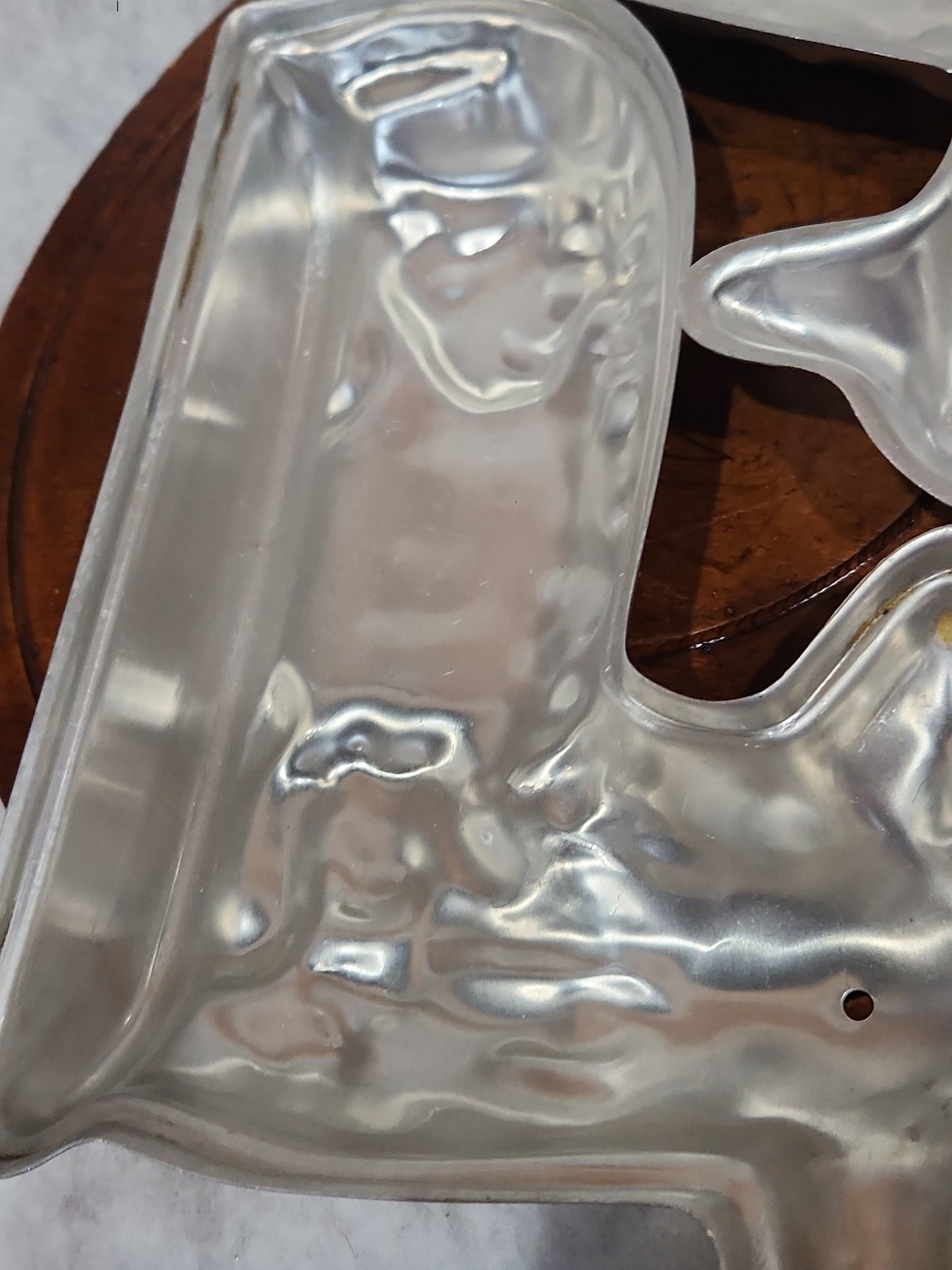 Vintage Aluminum 3-D Cake Pan Lamb laying 2 pieces al8761