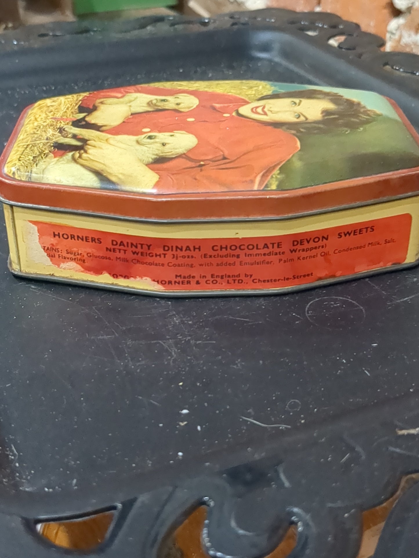 Vintage George W Horner Dainty Dinah Chocolate Devon Sweets tin tin978