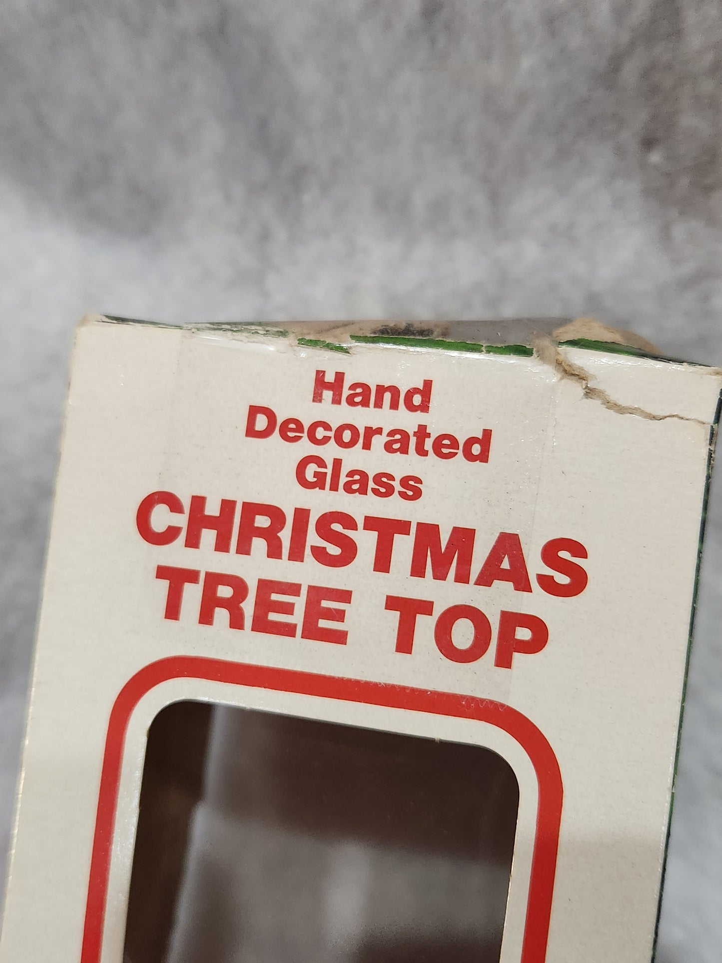 Vintage glass Christmas tree topper Commodore Romainia 12" tt71