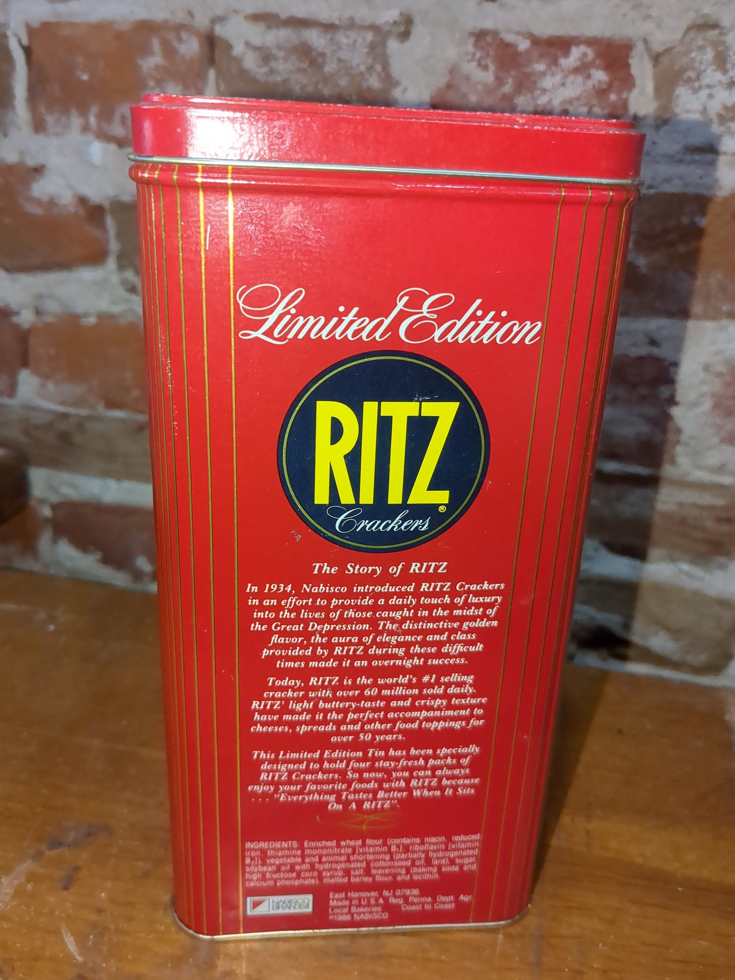 Vintage limited edition Nabisco Ritz Crackers Tin