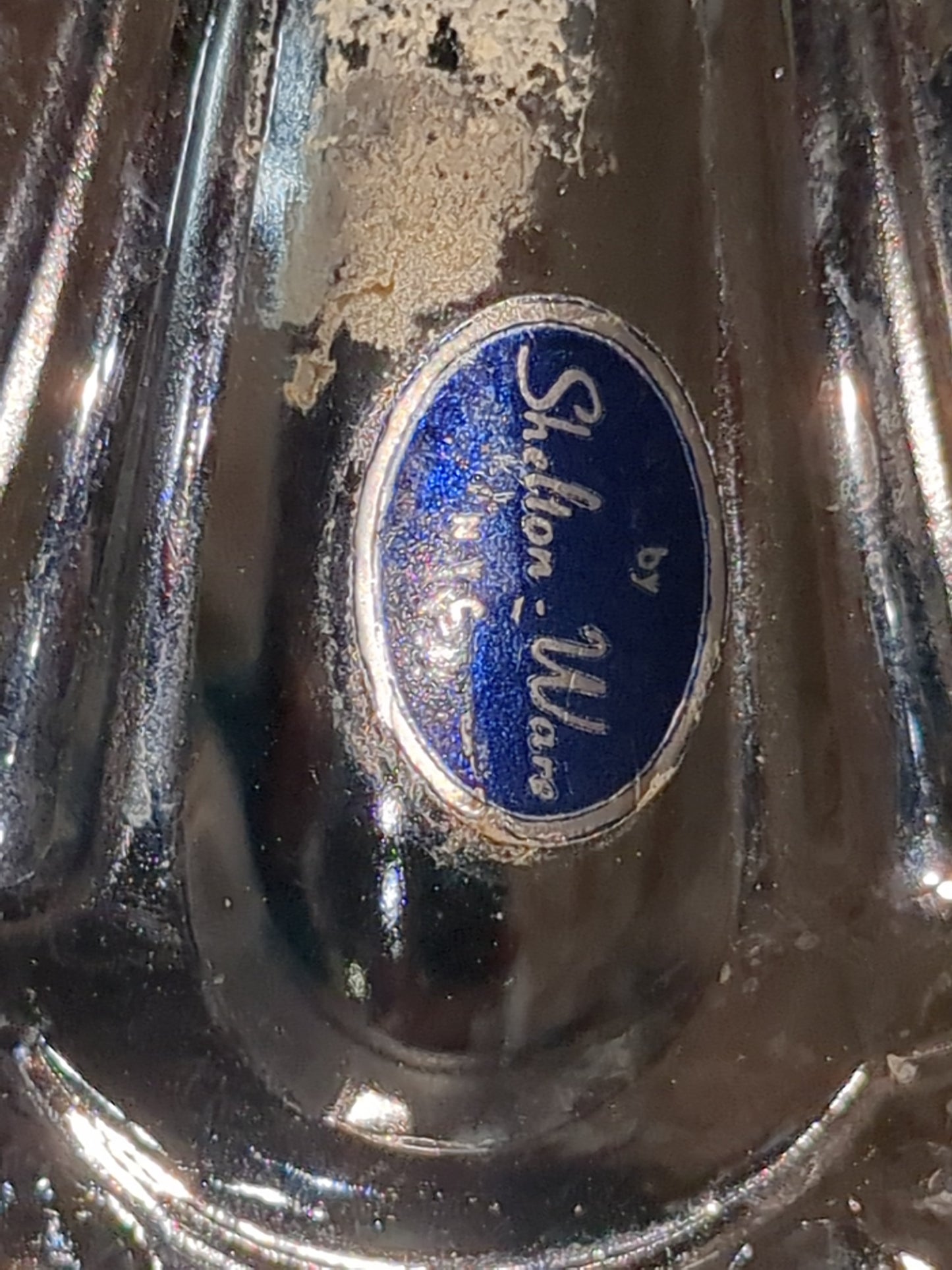 Vintage silverplated Shelton Ware Scalloped Serving Dish spoon rest trinket dish sil56