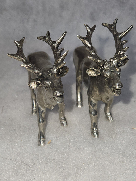 Vagabond Pewter deer salt and pepper set reindeer elk deer sps13