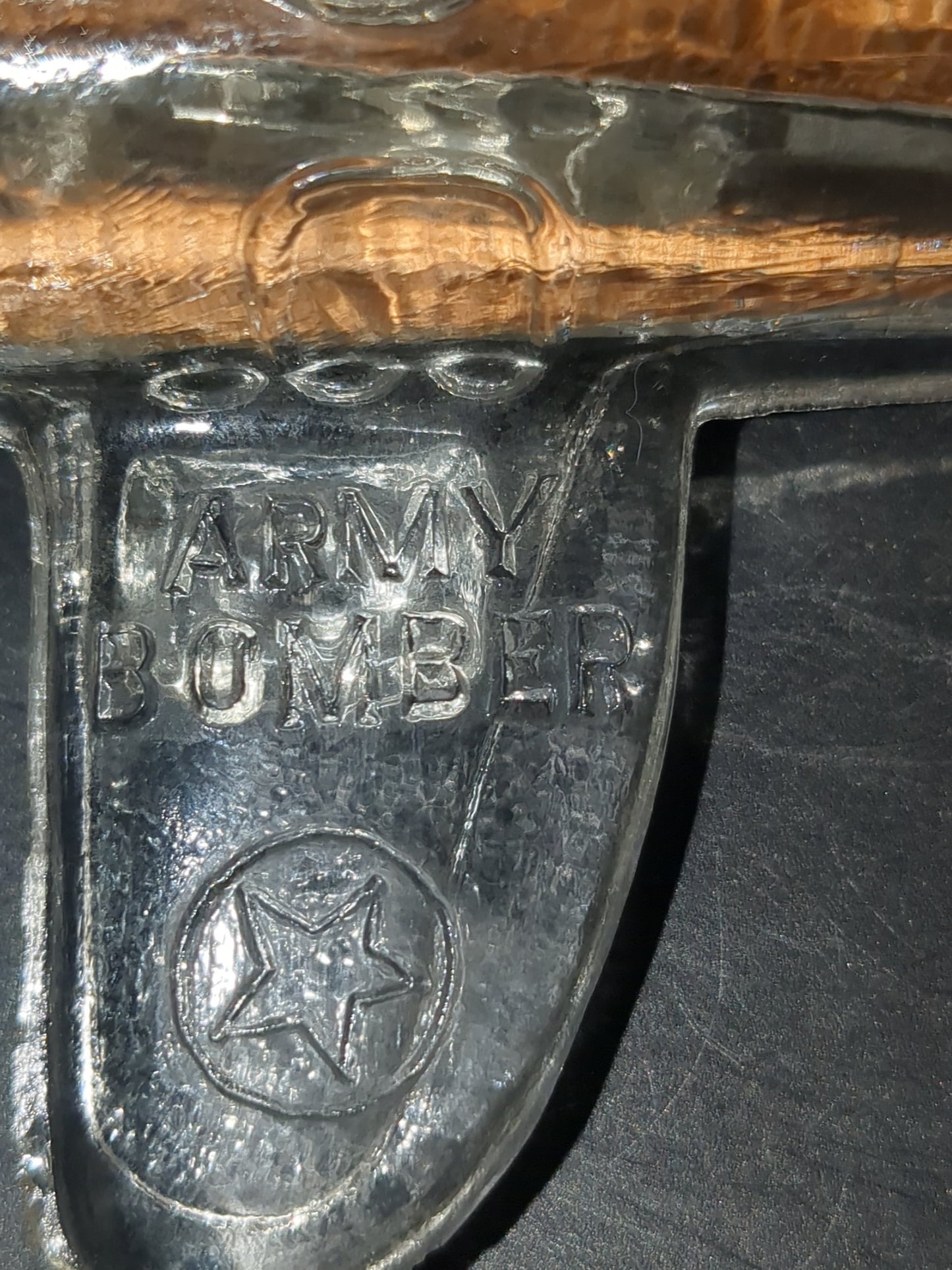 Vintage 1940s Jeanette Glass WWII  US Army Bomber glass candy container with original label Figural glass airplane candy gl123