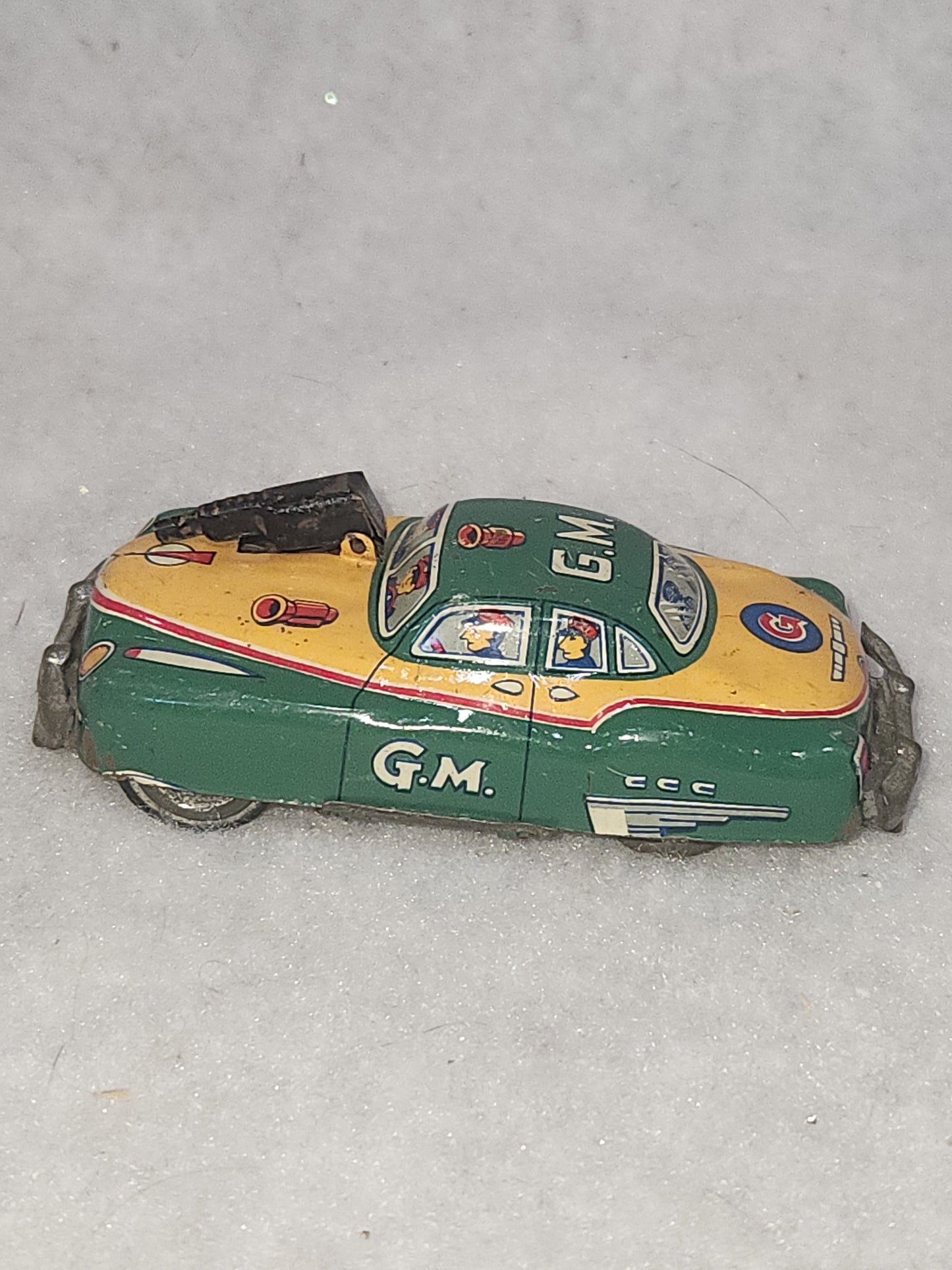 Vintage G-Men Gangster Tin Litho Toy Car Japan car6