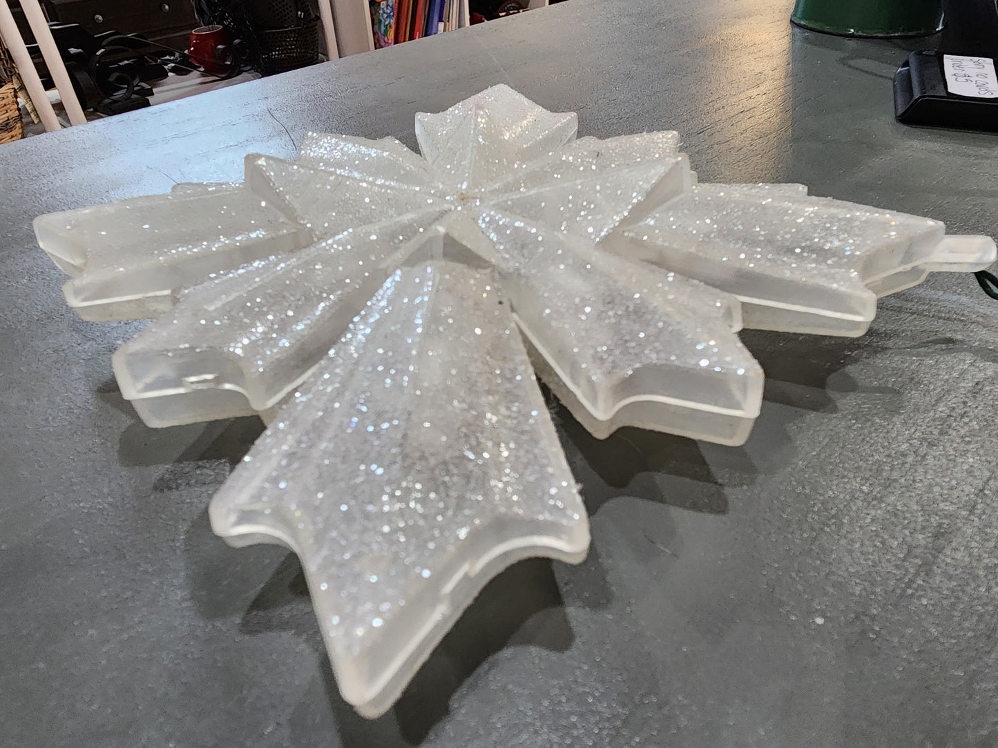 Vintage 12 Lights Tree Topper warm lights Plastic star Home Decor Indoor or Outdoor tt46
