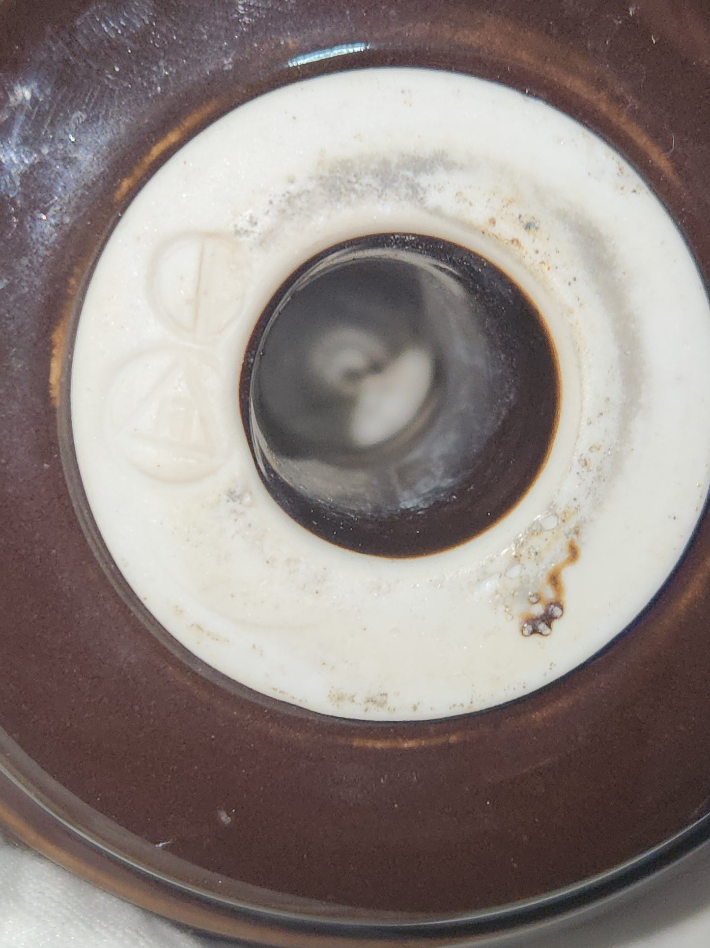 Illinois Electric Porcelain Co. Brown Glazed Ceramic Porcelain Telephone Insulator beehive spool iep1
