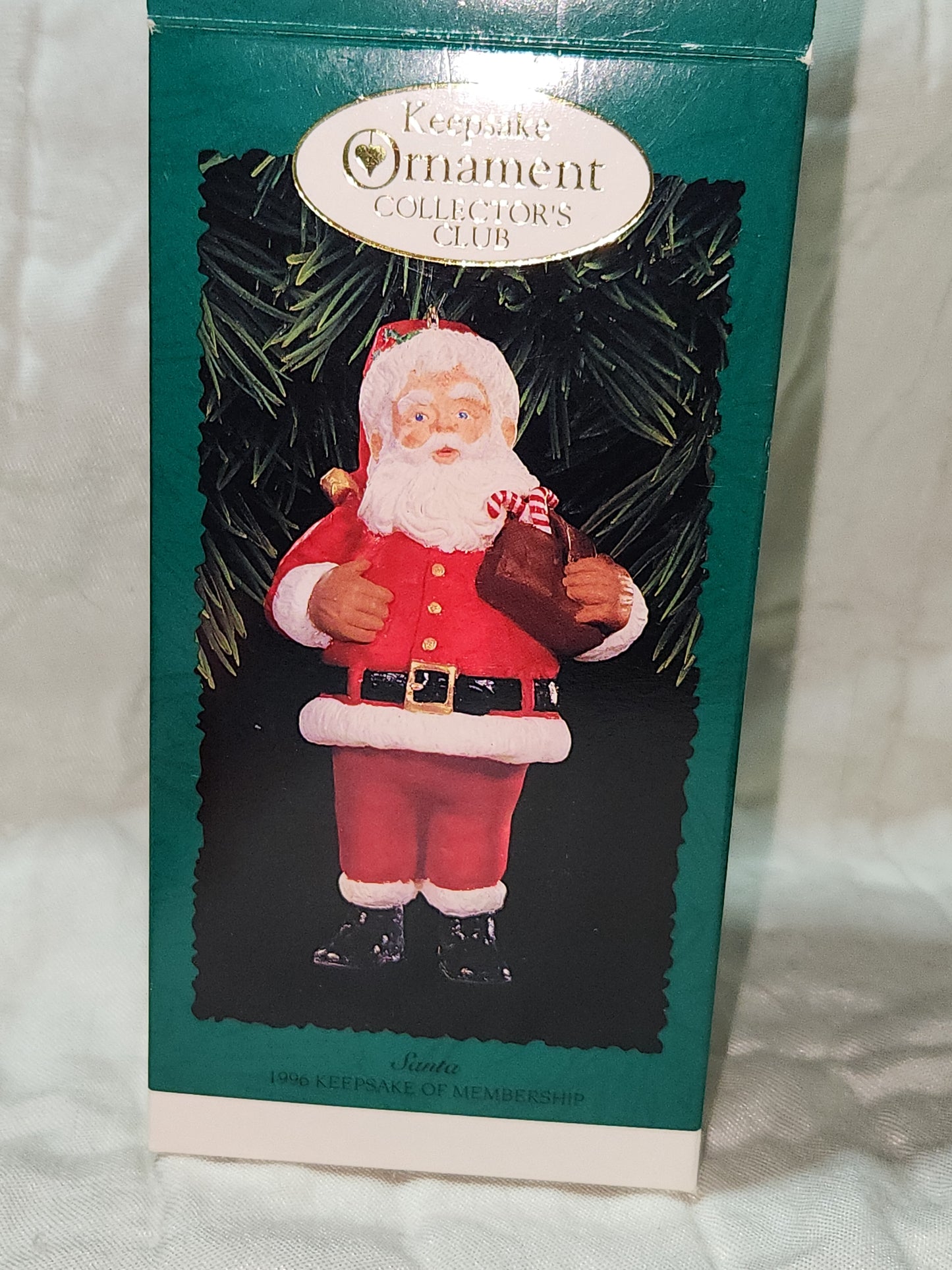 Vintage Hallmark Keepsake Christmas collector's Club Membership Ornament 1996 Santa