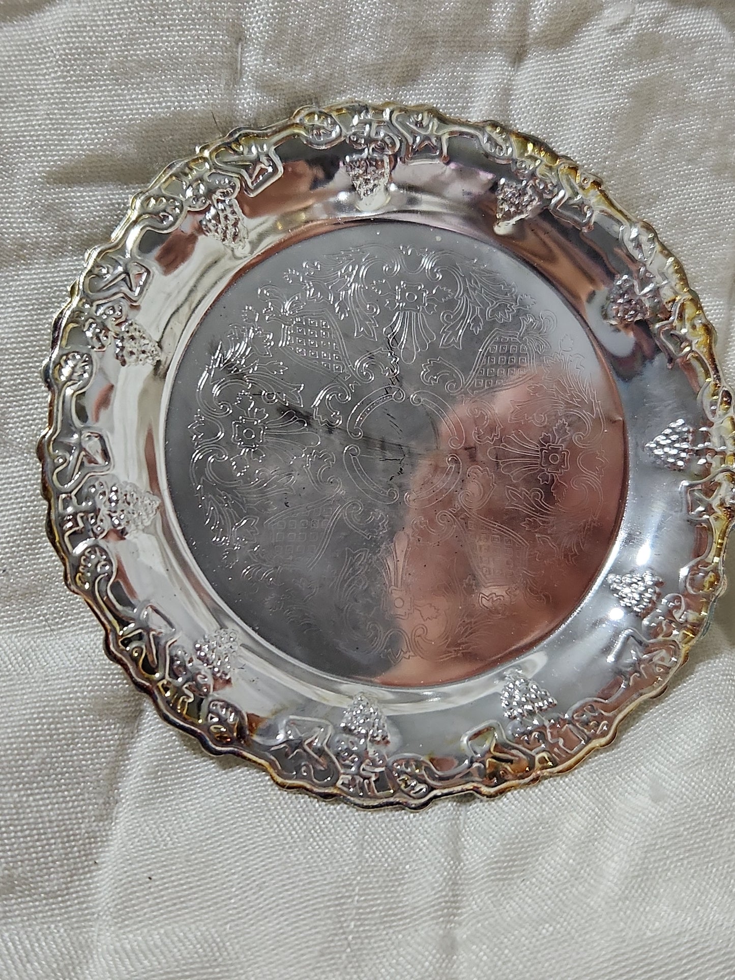 Vintage Set Of 4 Crea Milano Design silver-plated coaster set MCM
