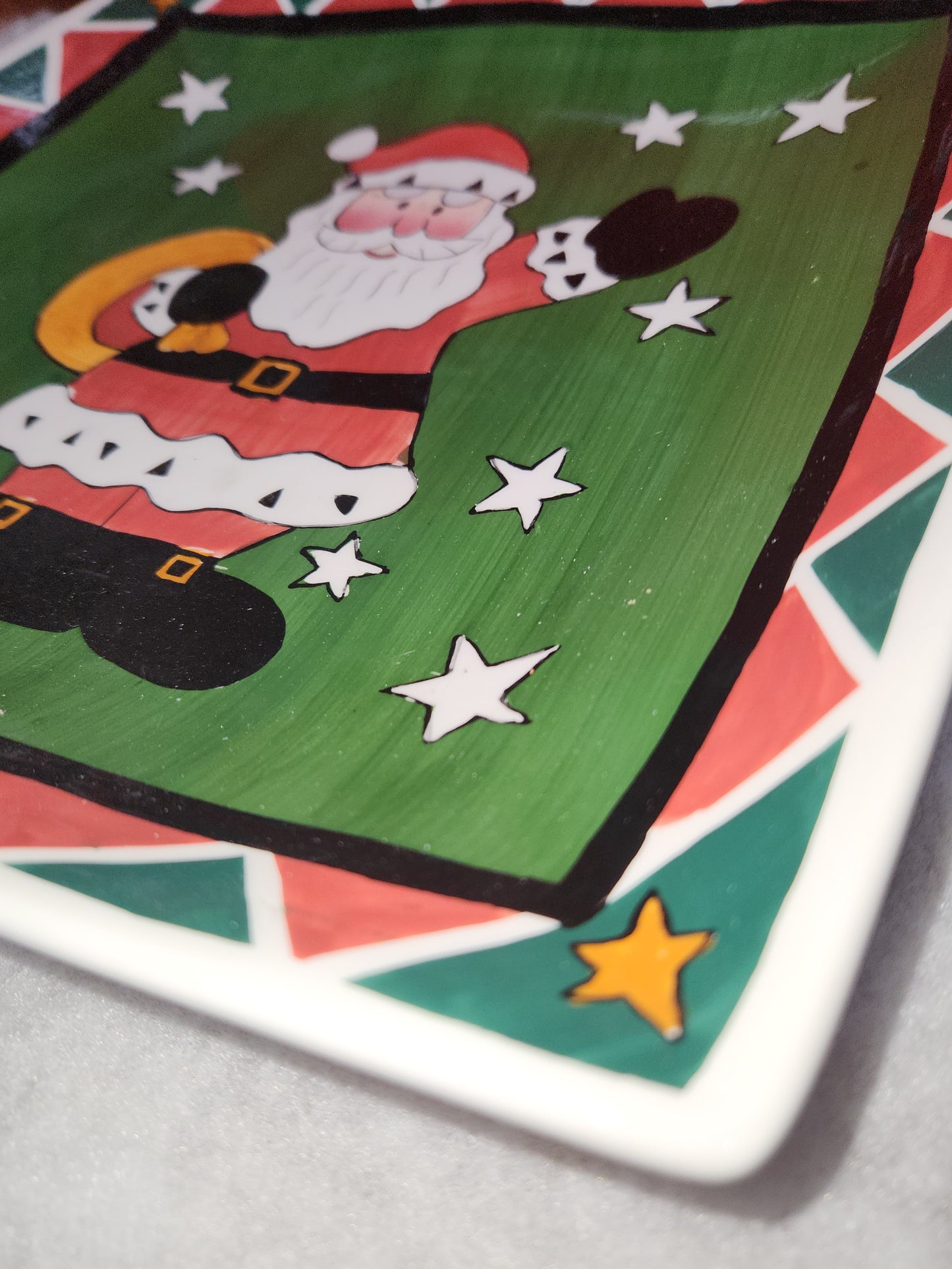 International Silver Company Square Santa Plate 10 1/4" pla99