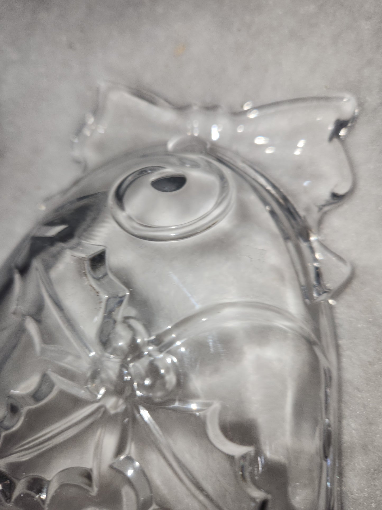 Mikasa Celebrations Season's Holly Clear Collection Bell Dish mik7