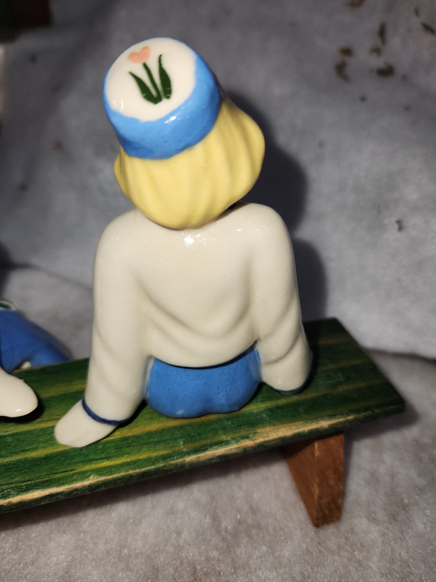 Vintage Ceramic Arts Studio Madison Wis Dutch Boy & Girl Shelf Sitters 4” Tall dut1