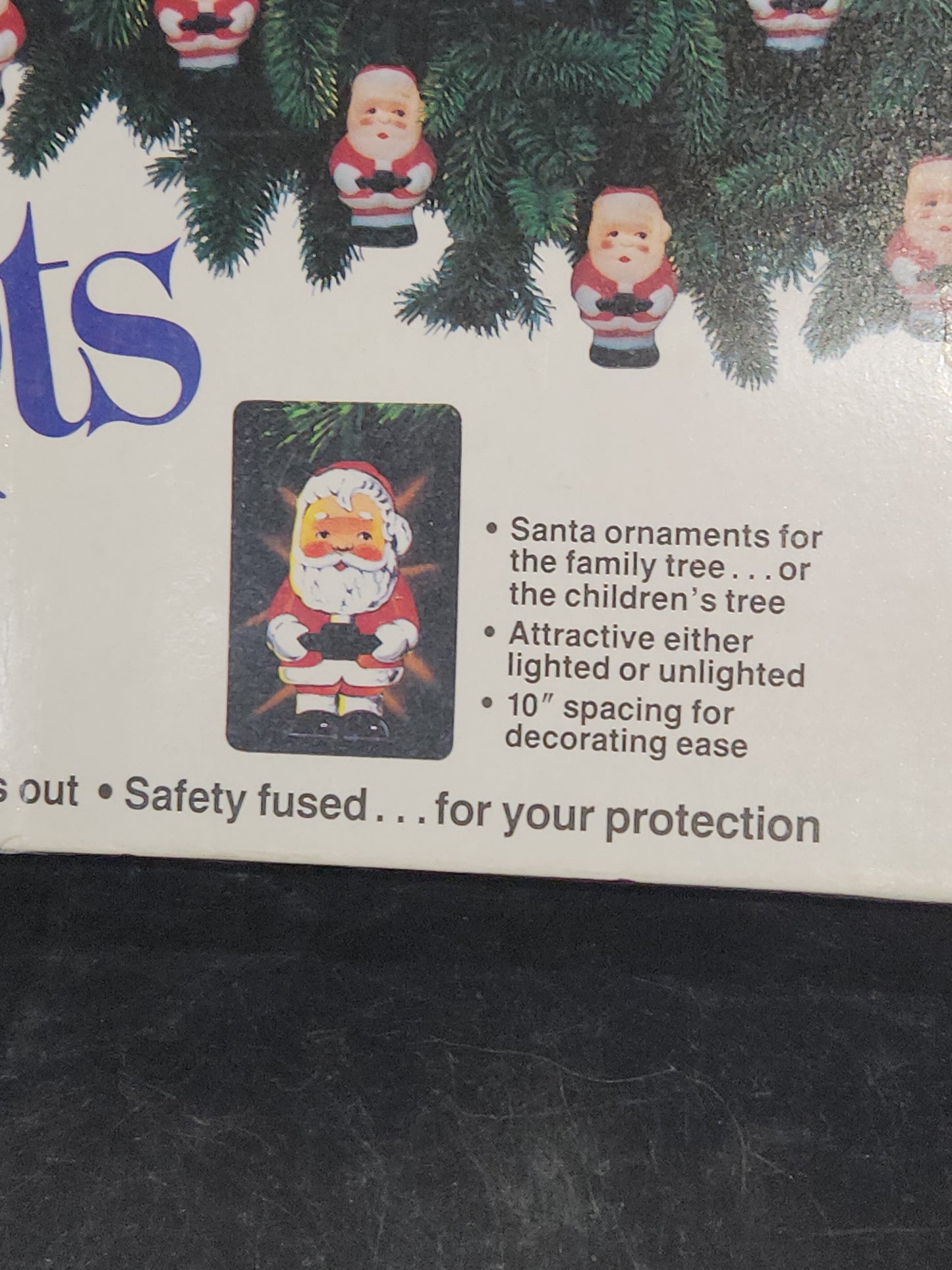 Vintage NIB String-a-Long Santa Lights General Electric NOS
