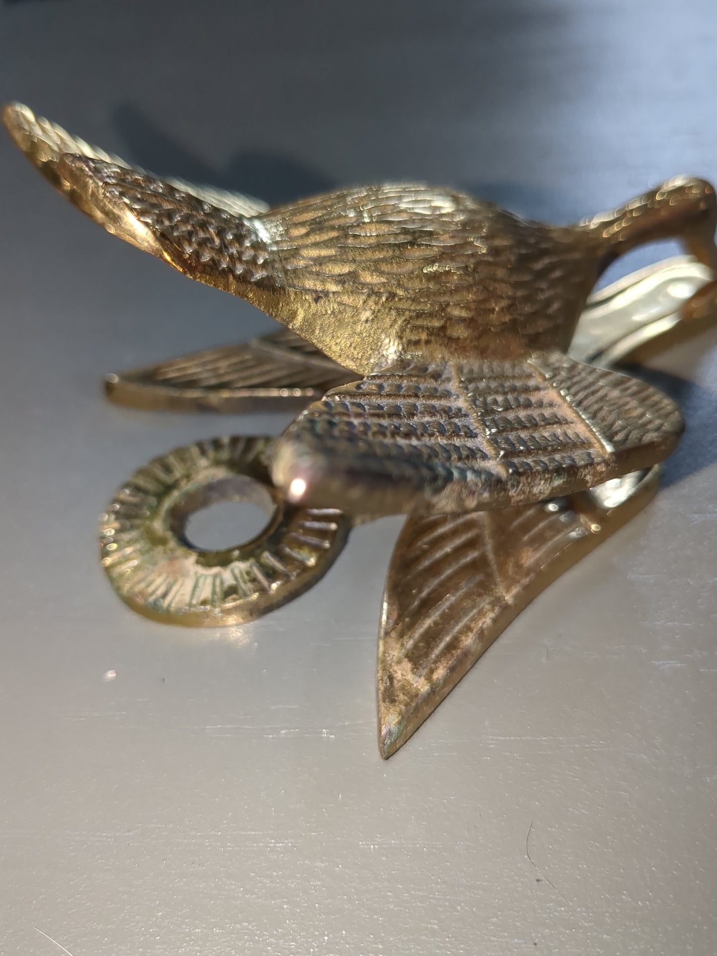 Vintage Virginia Metalcrafters Brass Goose Duck Paper Weight Clip Letter Holder br11