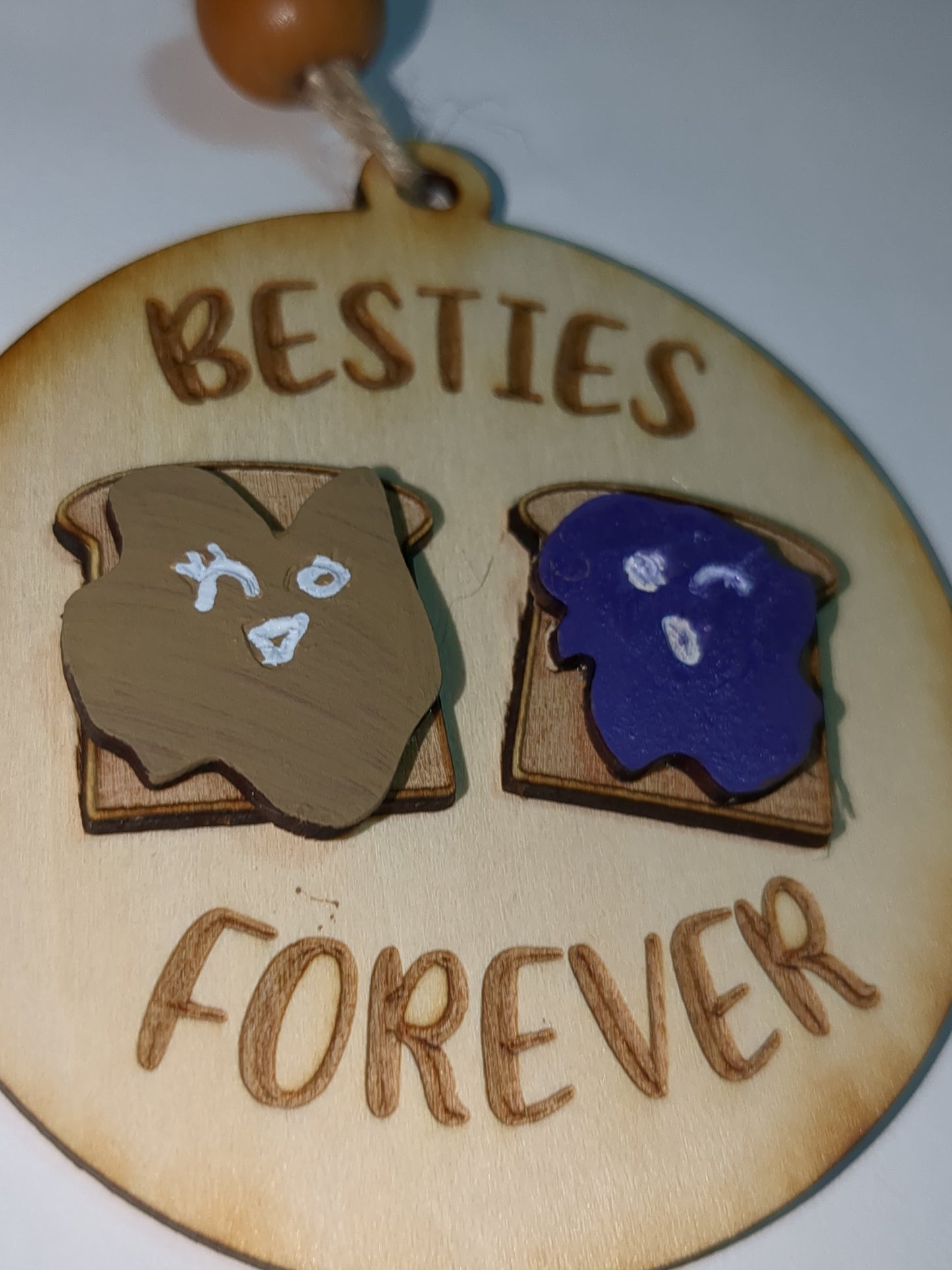 Ornament or car charm Besties Foreve