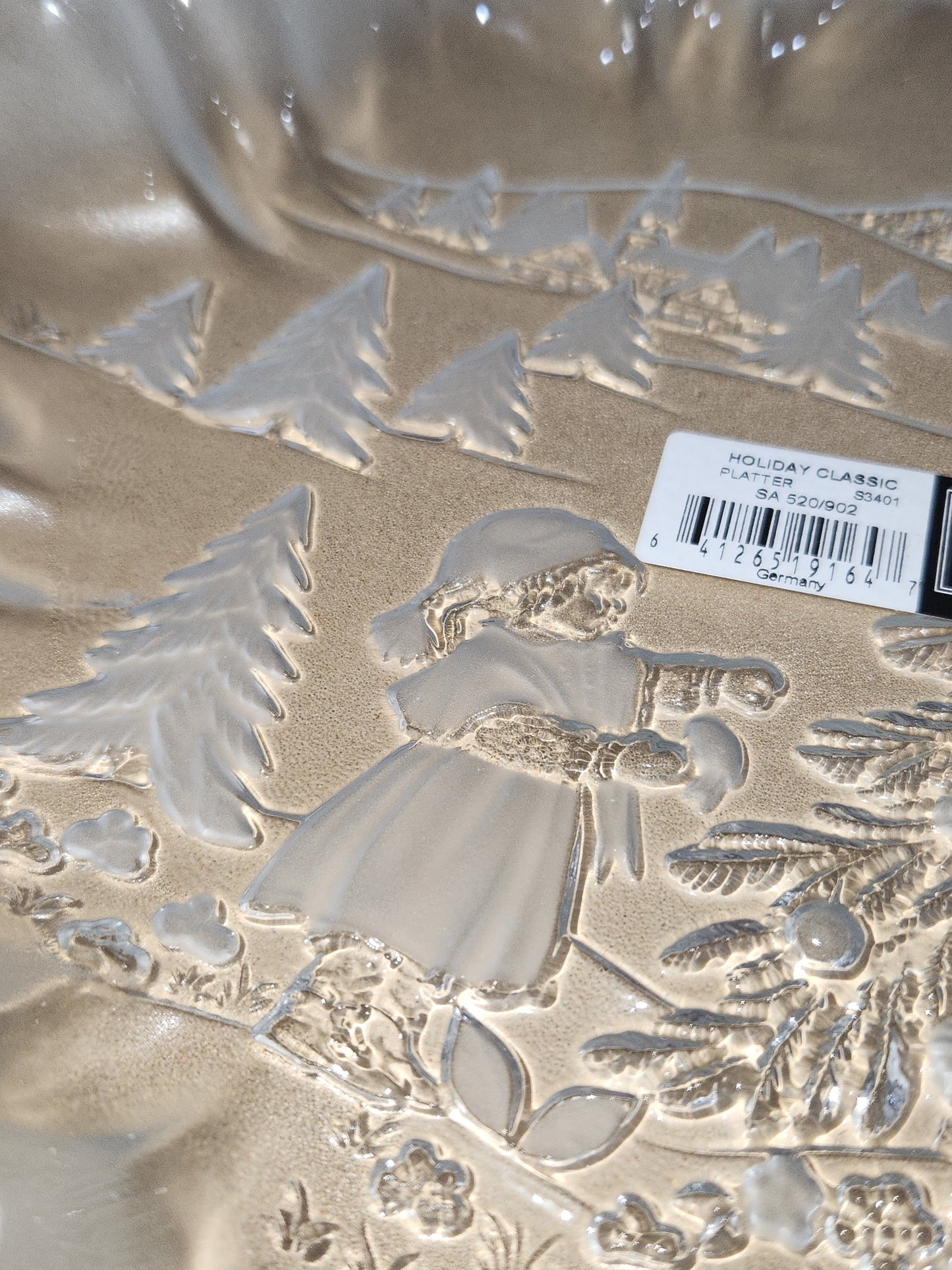 Vintage Mikasa Holiday Classics Christmas Platter Frosted Christmas Platter NIB mk29