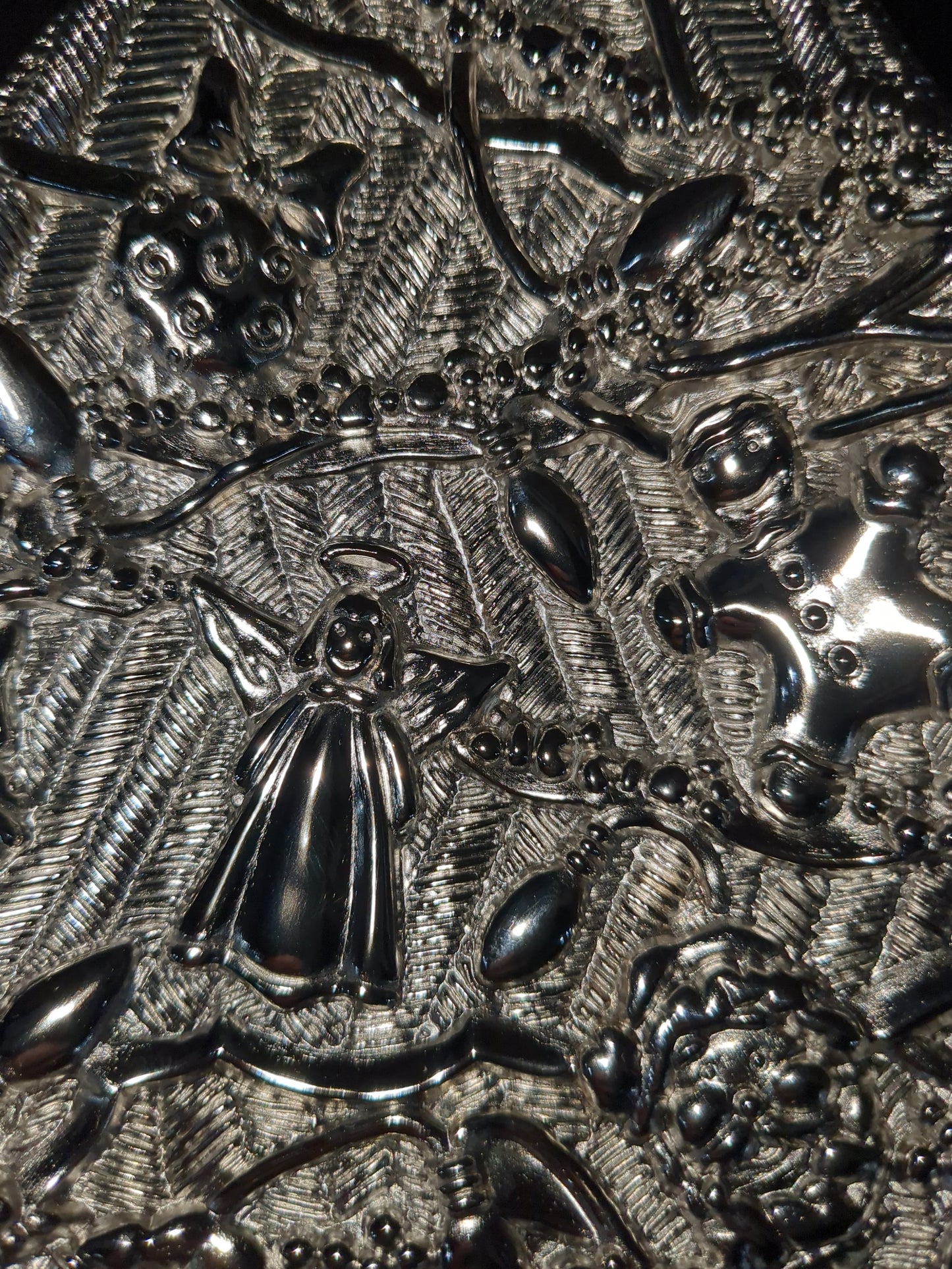 Vintage Gorham Silver Tone Metal Christmas Tree Treat dish