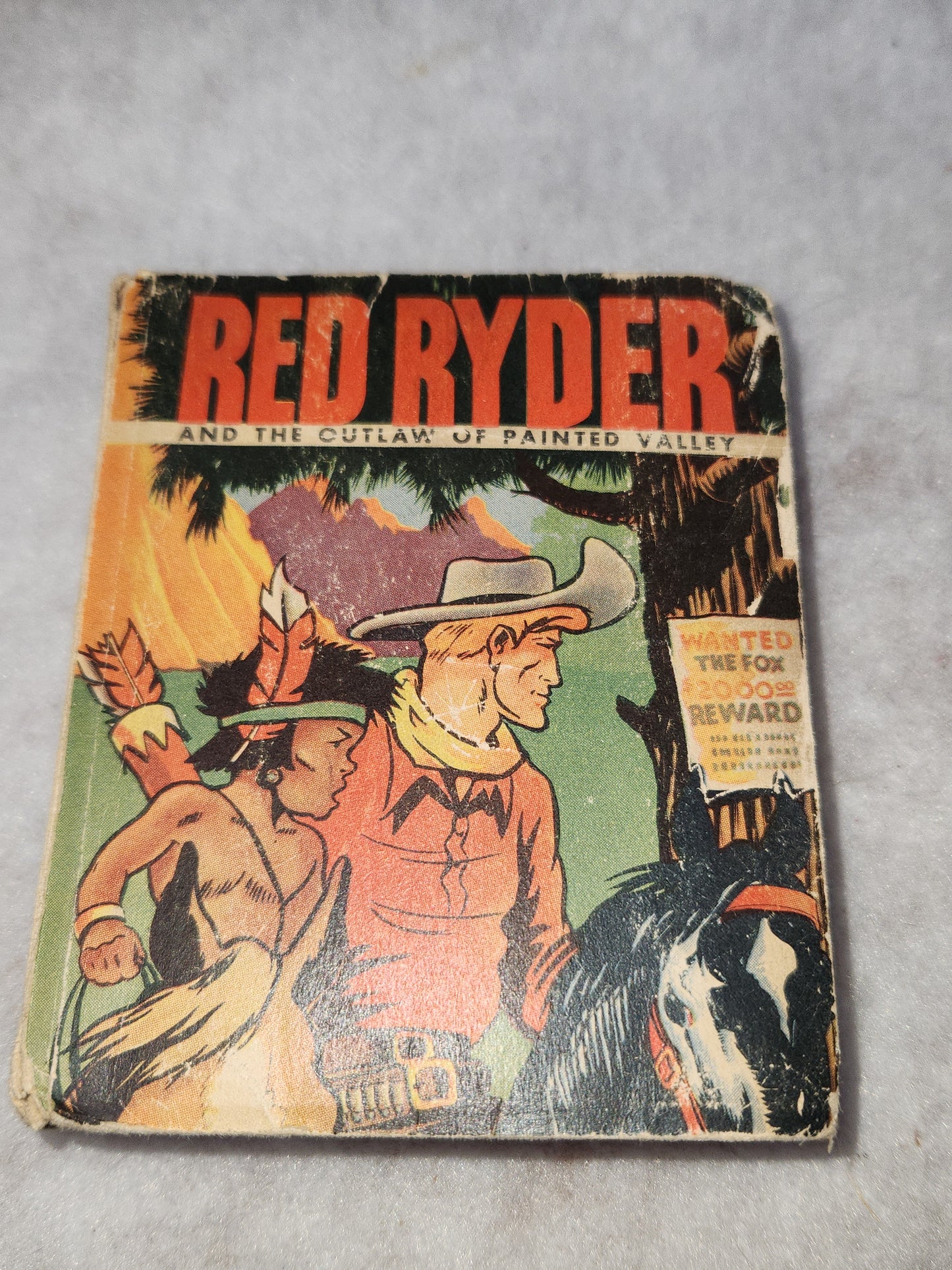 Vintage Big Little Book Better Little Book Red Ryder and the Outlaw of Painted Valley missing pages for decor