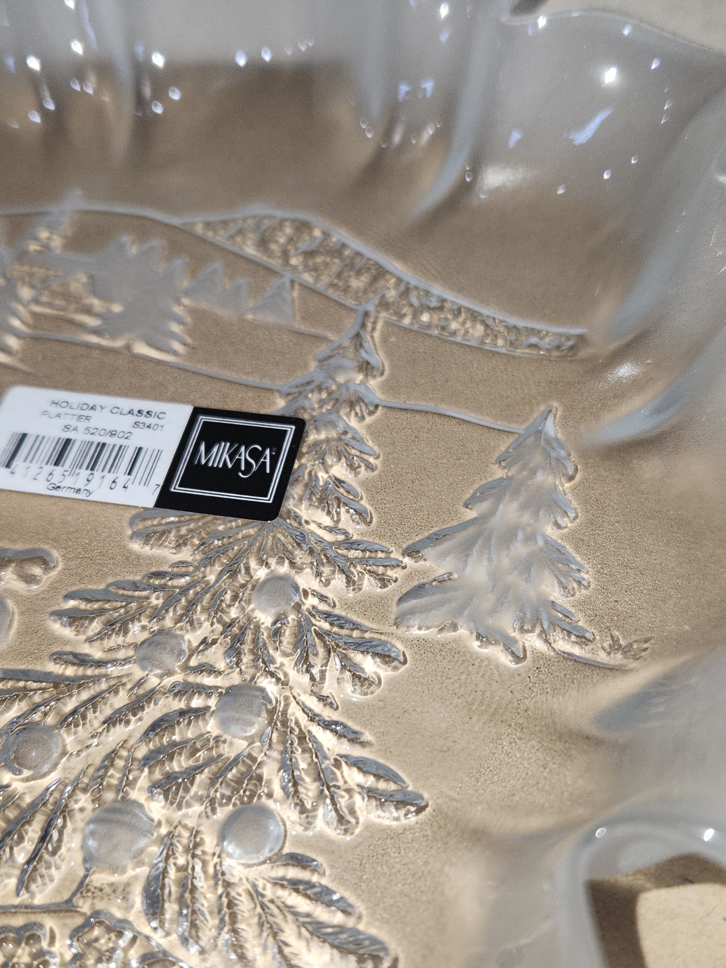 Vintage Mikasa Holiday Classics Christmas Platter Frosted Christmas Platter NIB mk29