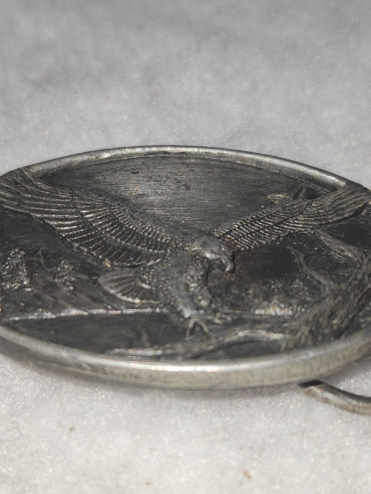 Vintage Siskiyou Pewter Belt Buckle A-15 Eagle American Patriotic 1983 bb6