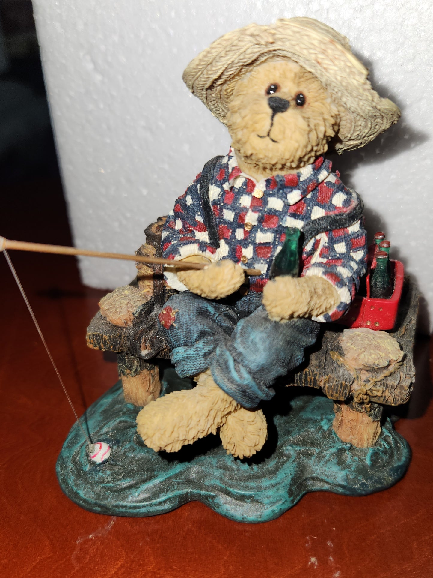 Boyds Bear Coca-Cola Coke figurine exclusive to Cracker Barrel Jimmie...favorite pastimes. Cc231b