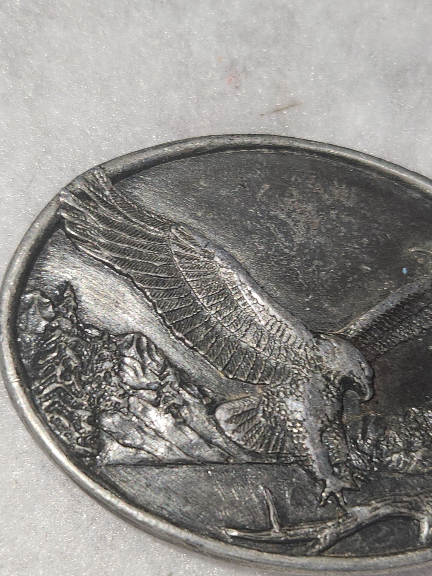 Vintage Siskiyou Pewter Belt Buckle A-15 Eagle American Patriotic 1983 bb6