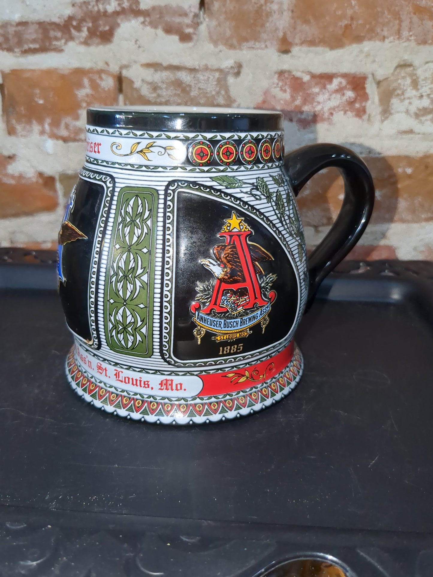 Budweiser Mug A& E 1872 Edition 1st in series 1992 black