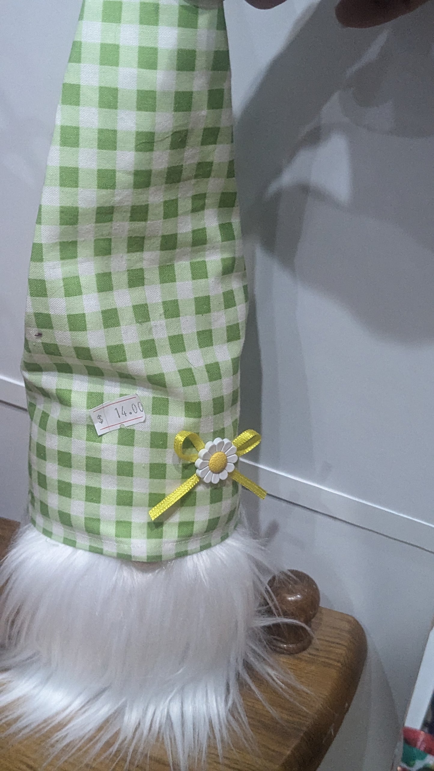 Green gingham gnome