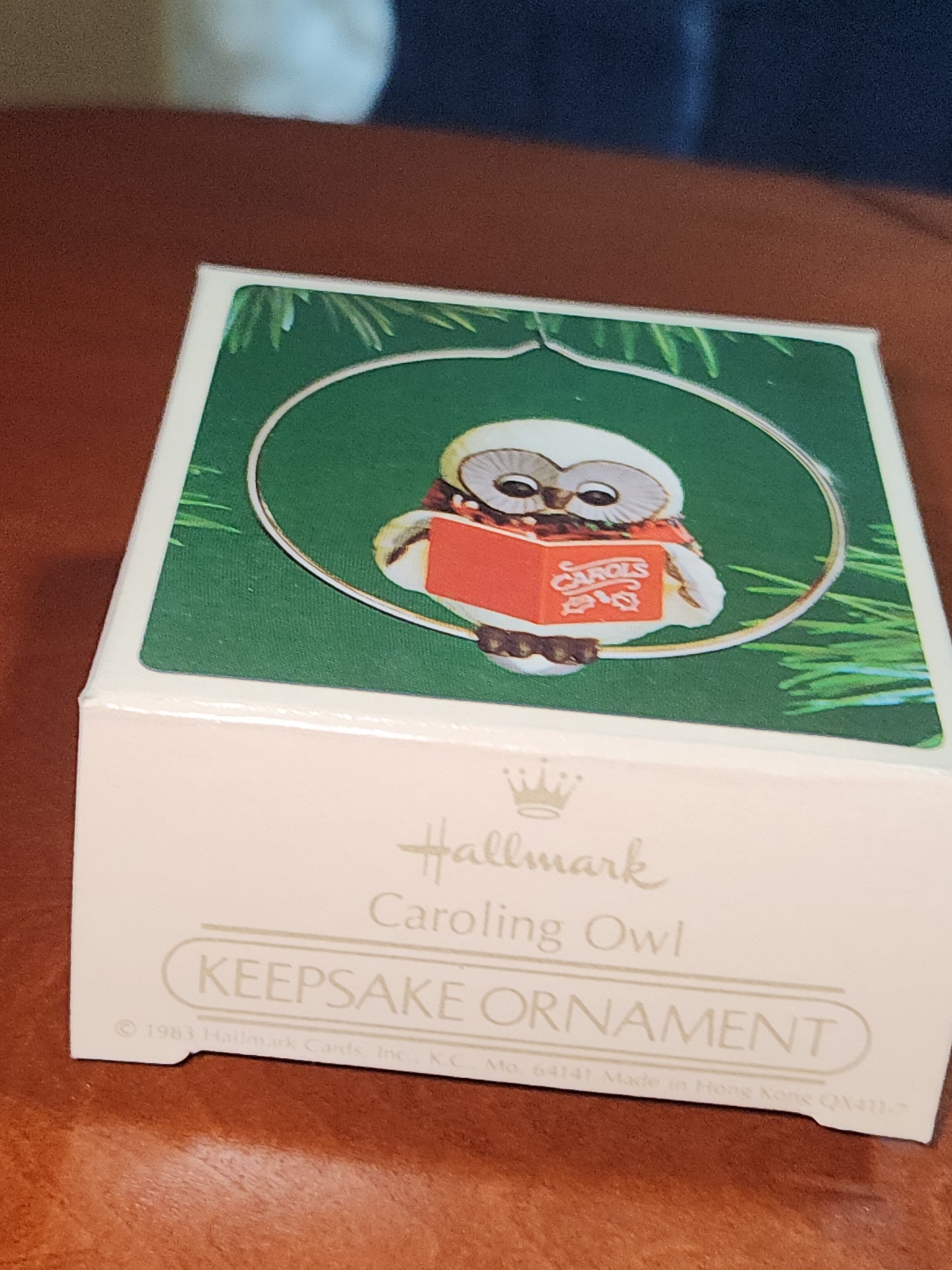 Vintage Hallmark Keepsake Ornament Caroling Owl 1983 miniature