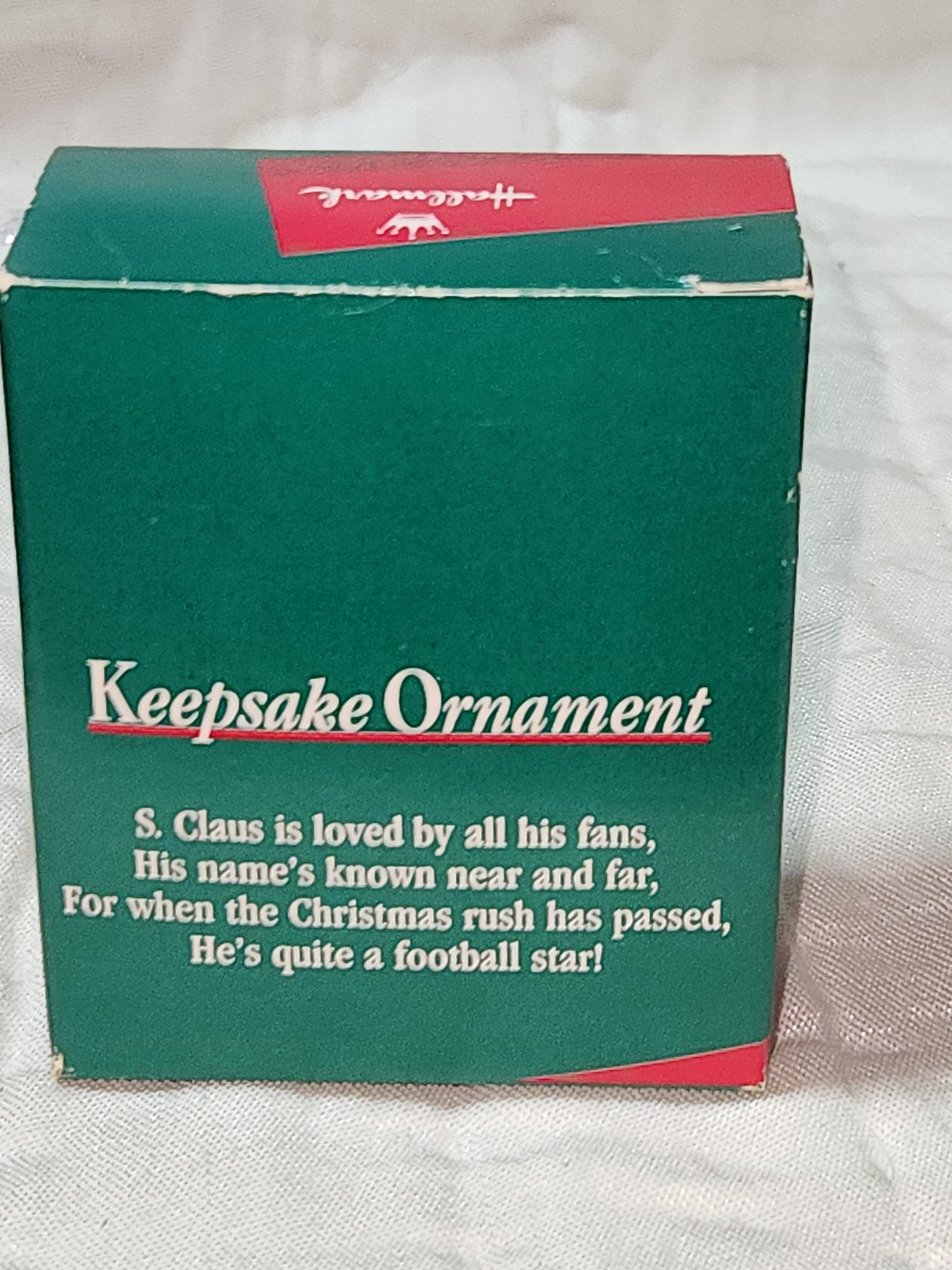 Vintage Hallmark Keepsake Ornament 1988 Holiday Hero Football Player