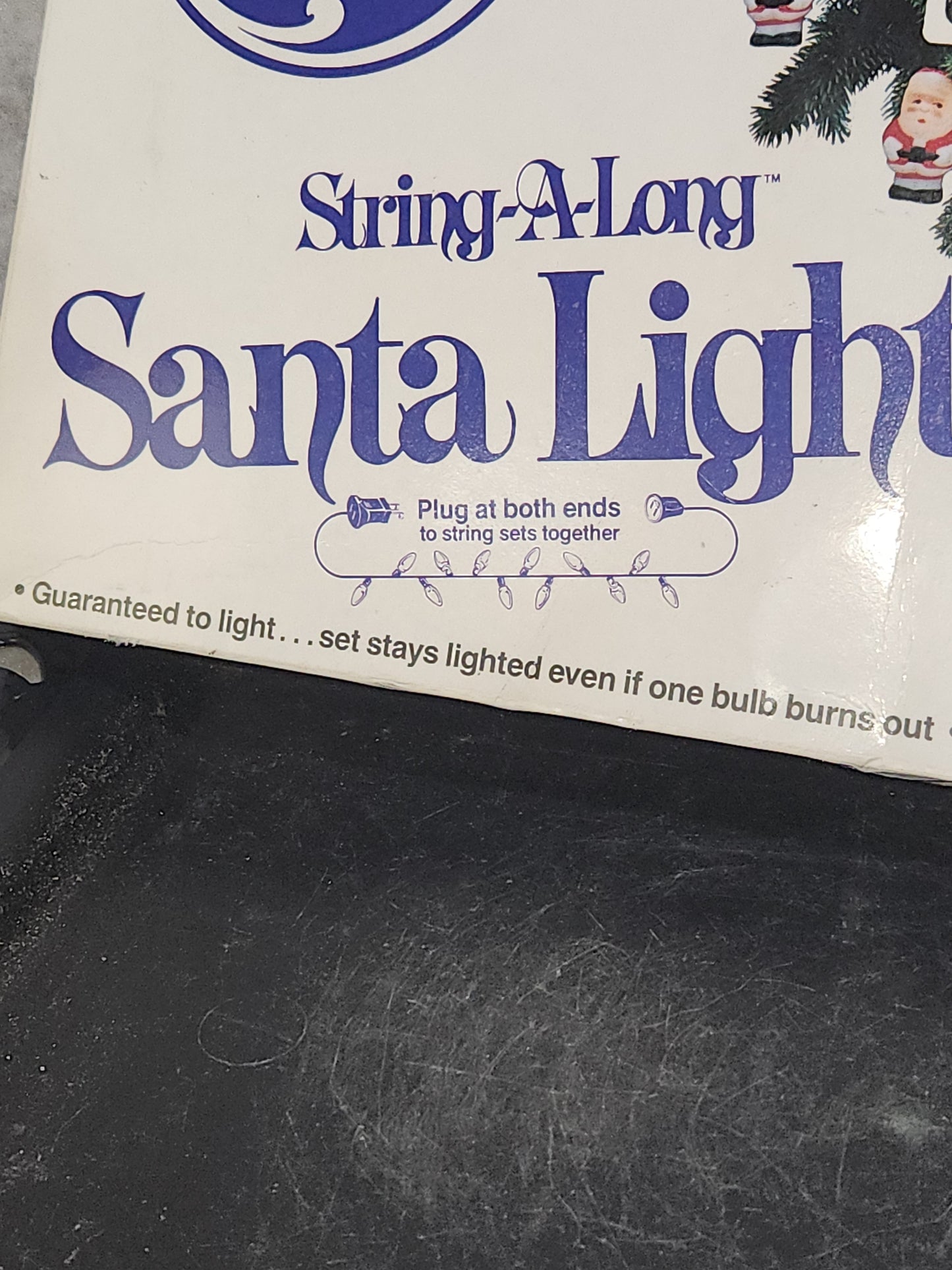 Vintage NIB String-a-Long Santa Lights General Electric NOS
