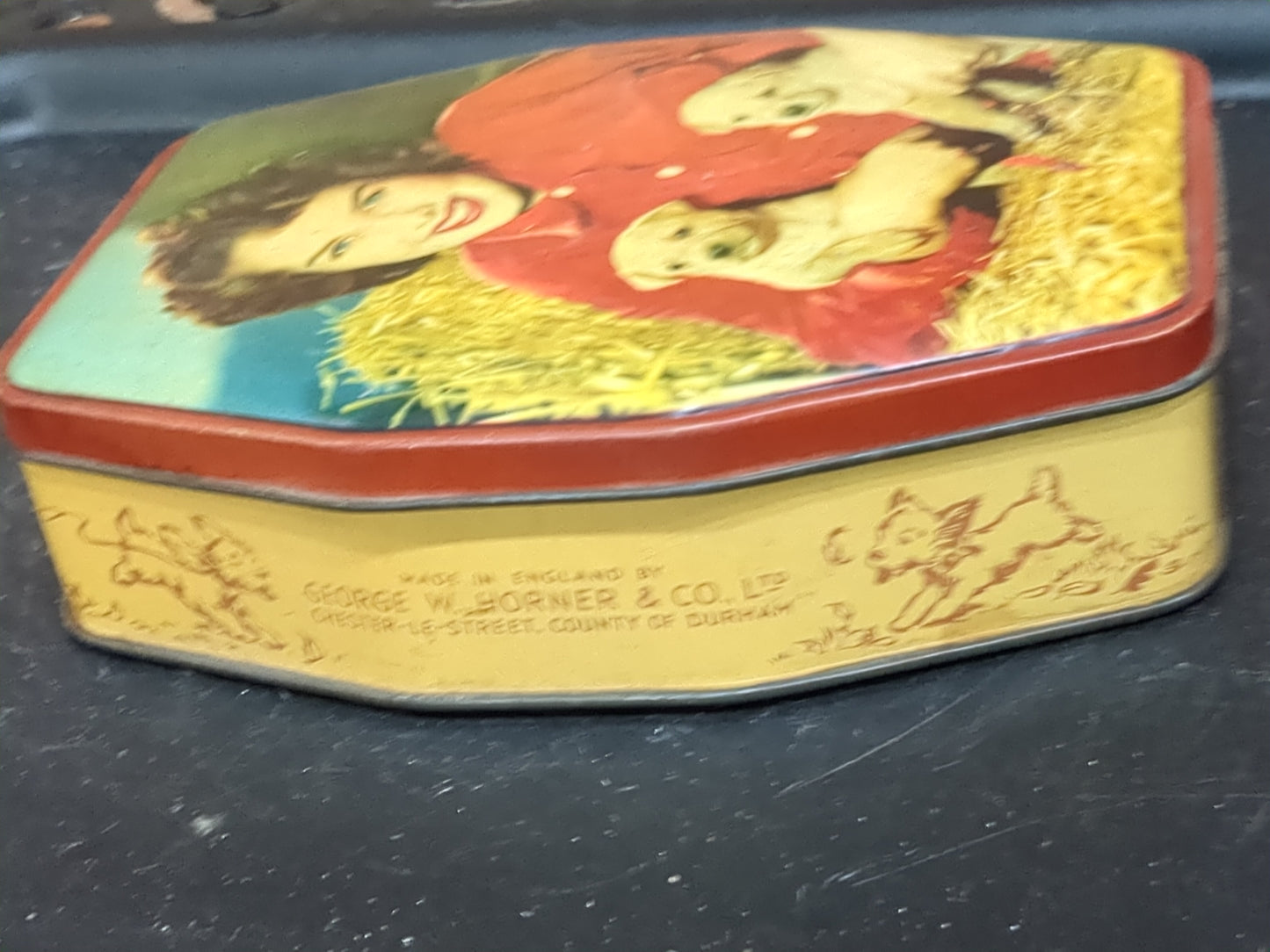 Vintage George W Horner Dainty Dinah Chocolate Devon Sweets tin tin978