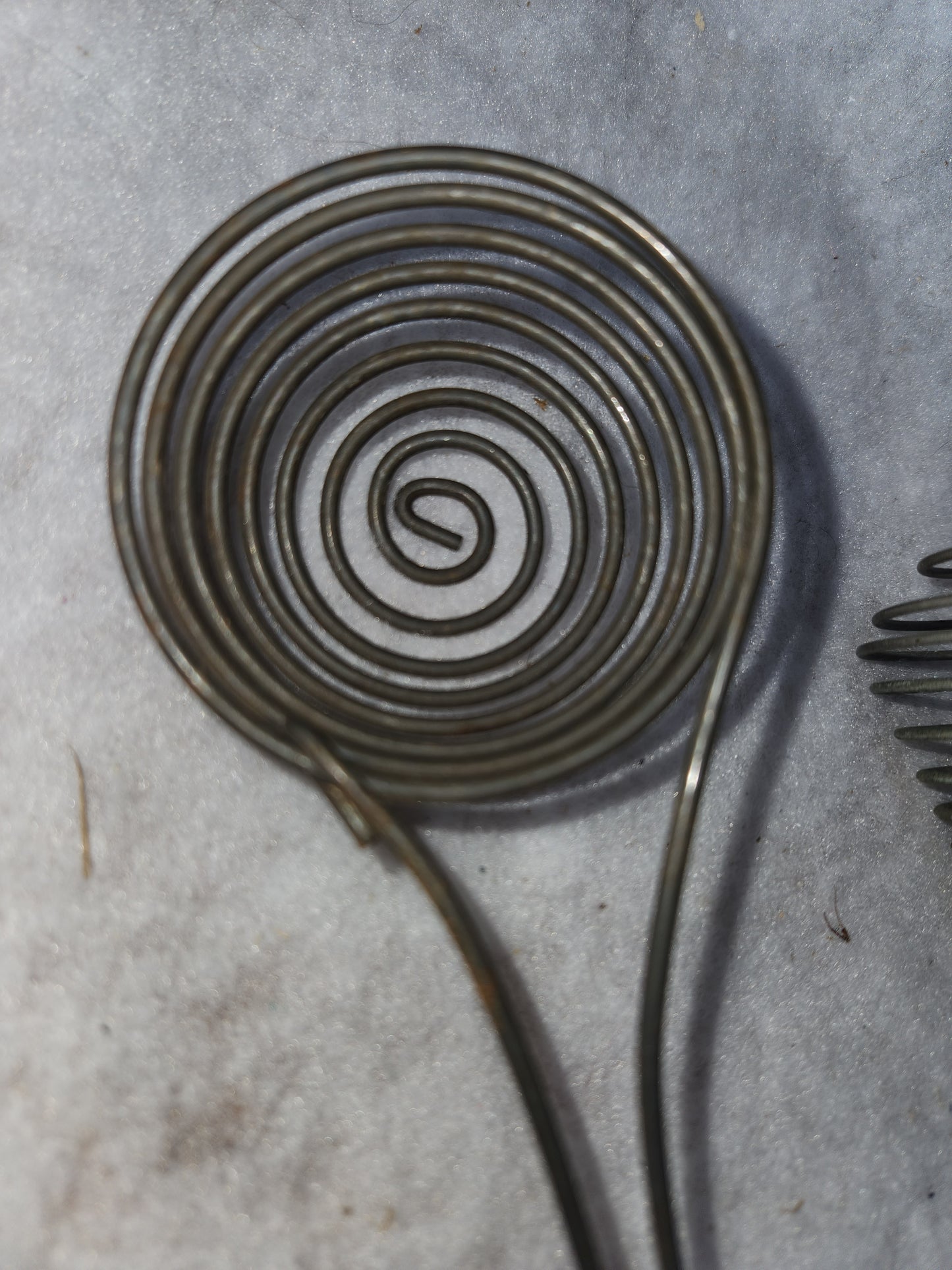Vintage 2 piece kitchen  metal wire coil beehive egg separator & wire coil whisk kit77